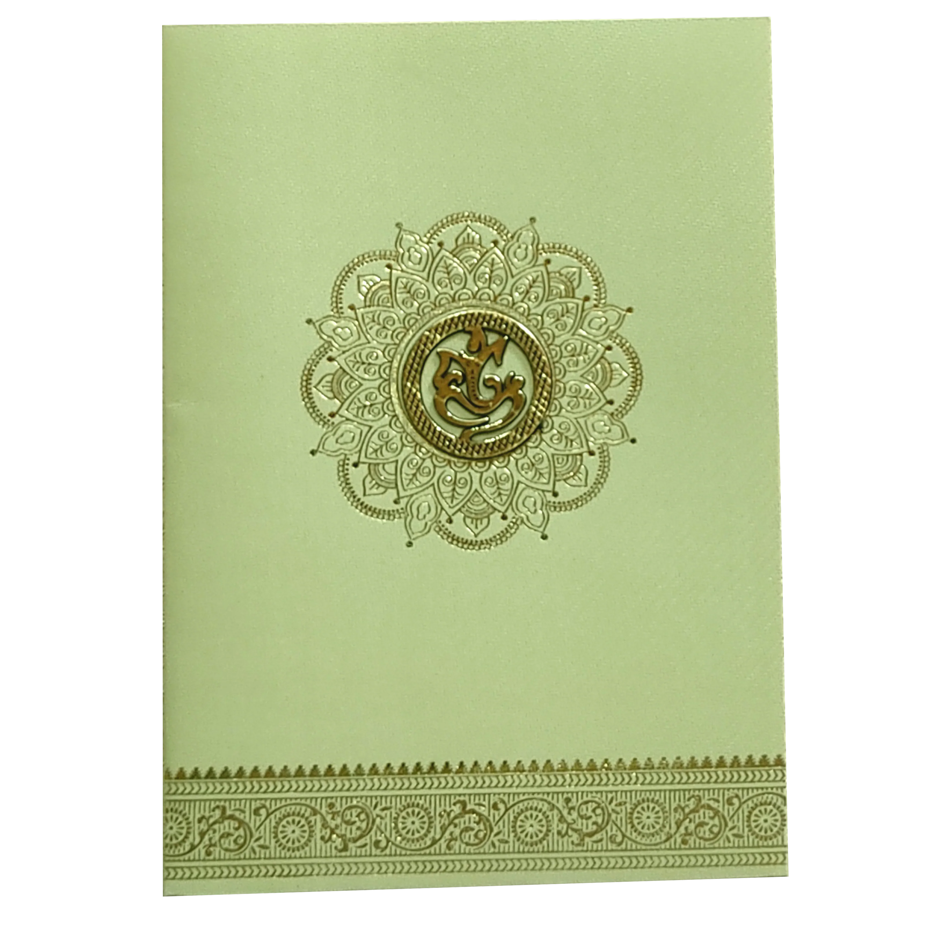 Green Traditional Indian Wedding Card-KNKTGN026 - Image 3