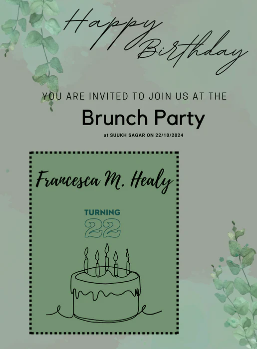 Green Cake Birthday cards for him-AABCH003 - Image 2
