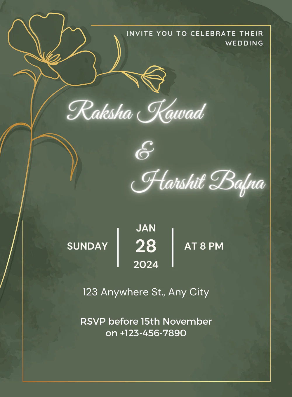 Green Emerald Jain Wedding Invitations-AAJWI016 - Image 2