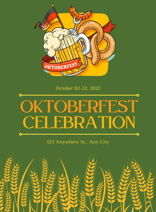 Green Wheat Oktoberfest Invitation-AAOKT004 - Image 2