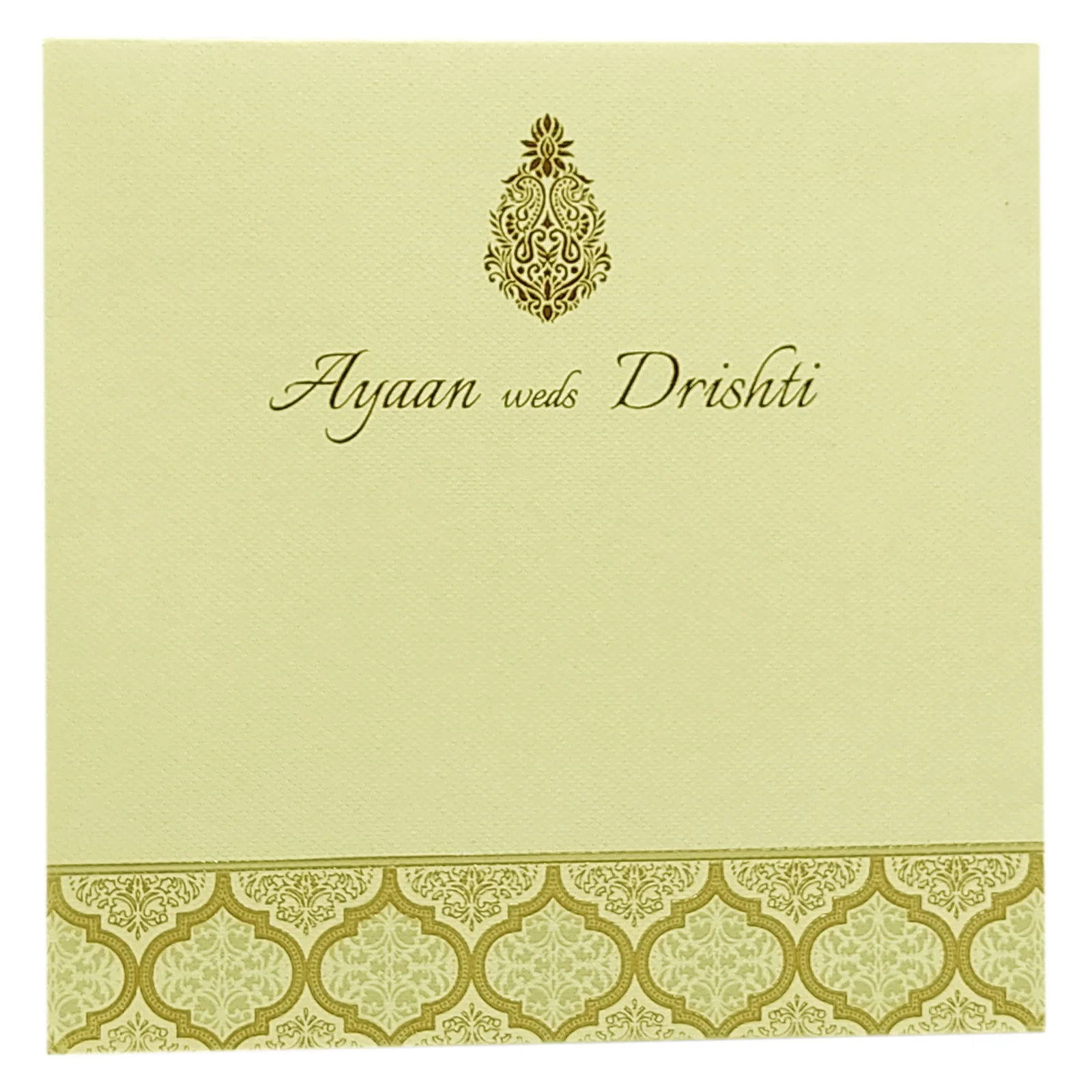 Grey Embossed Design Padded Invitation Card-KRC29761 - Image 4