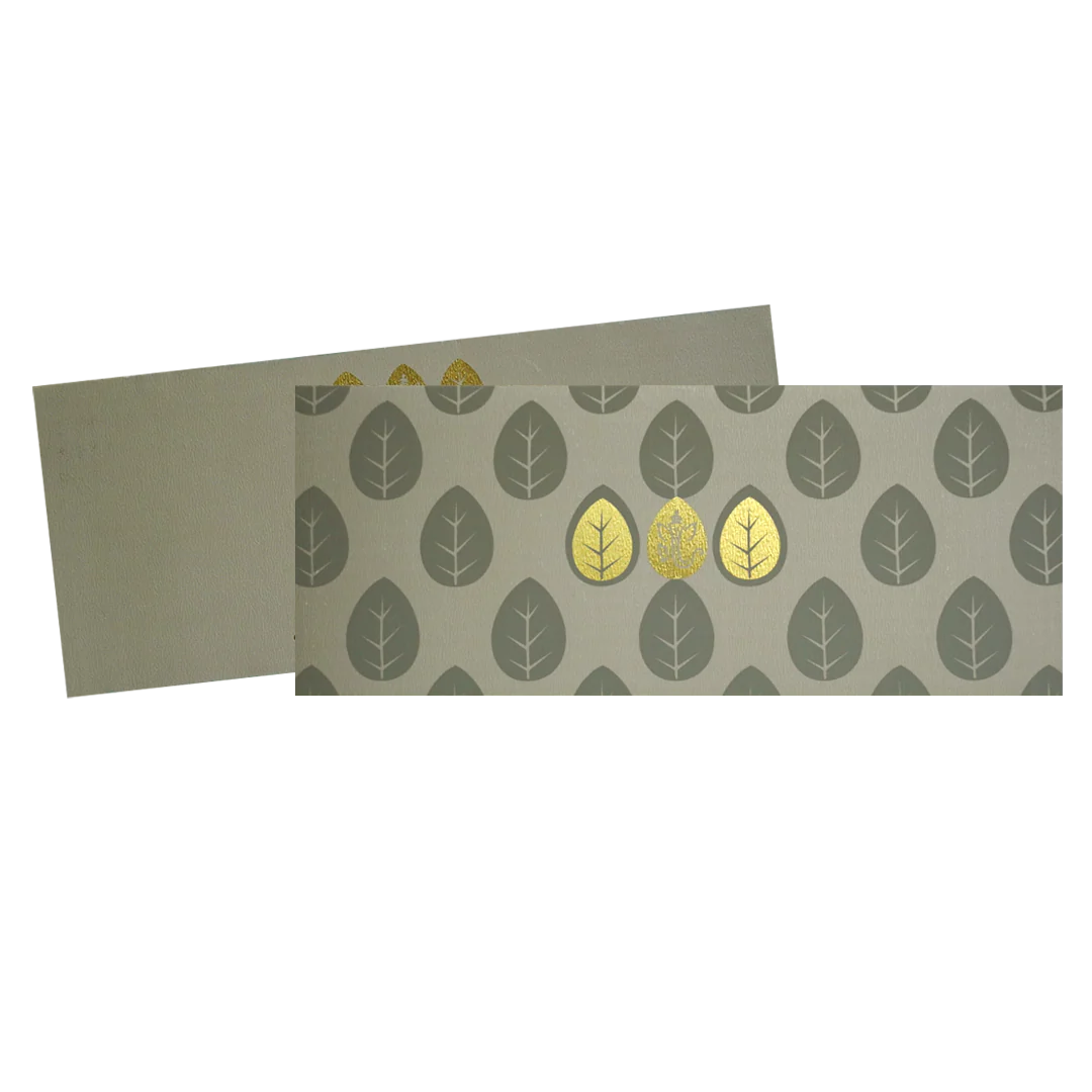 Grey Ganesha Wedding Card Design-KRC30351 - Image 2