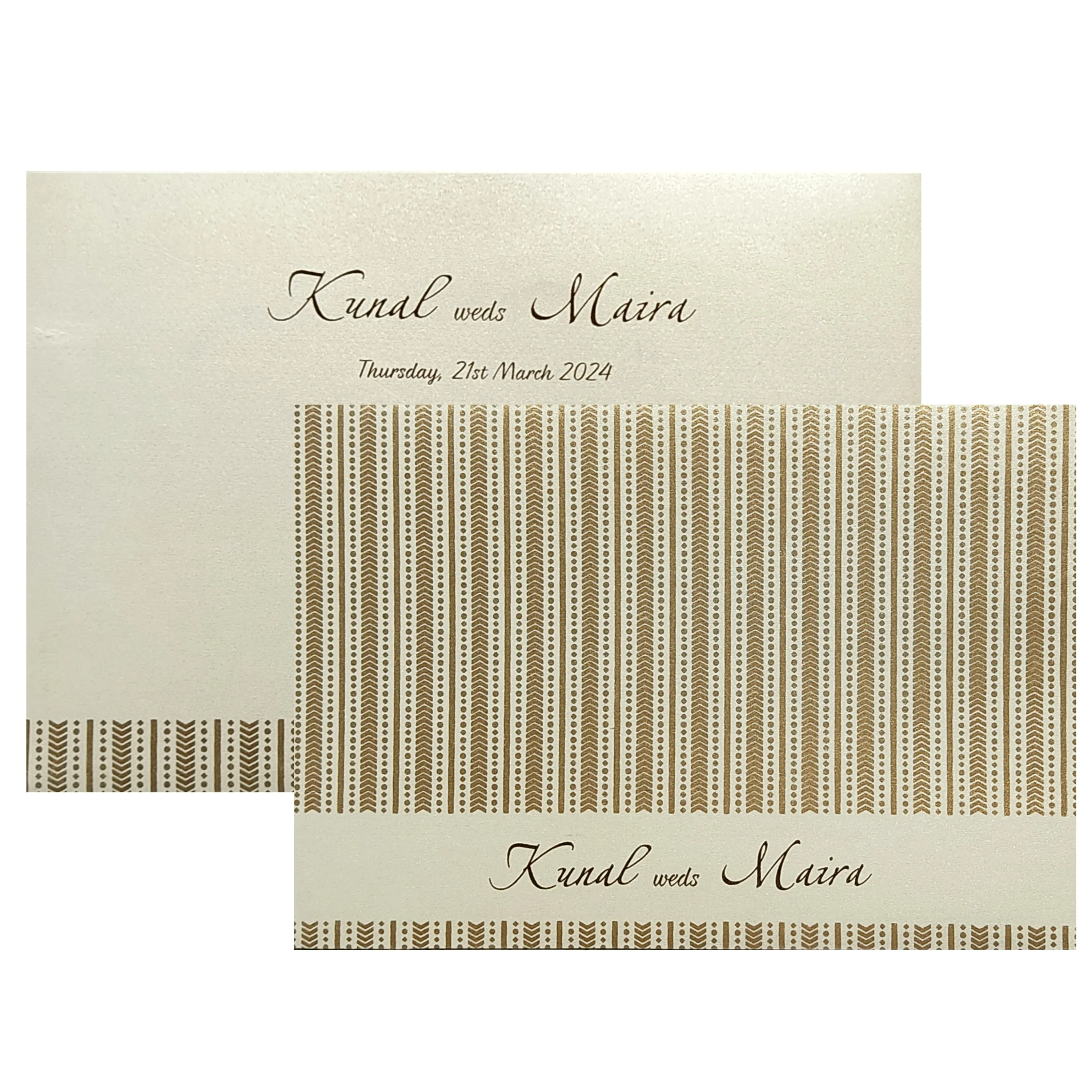 Grey Gold Design Invitation Card-KRC29541 - Image 2