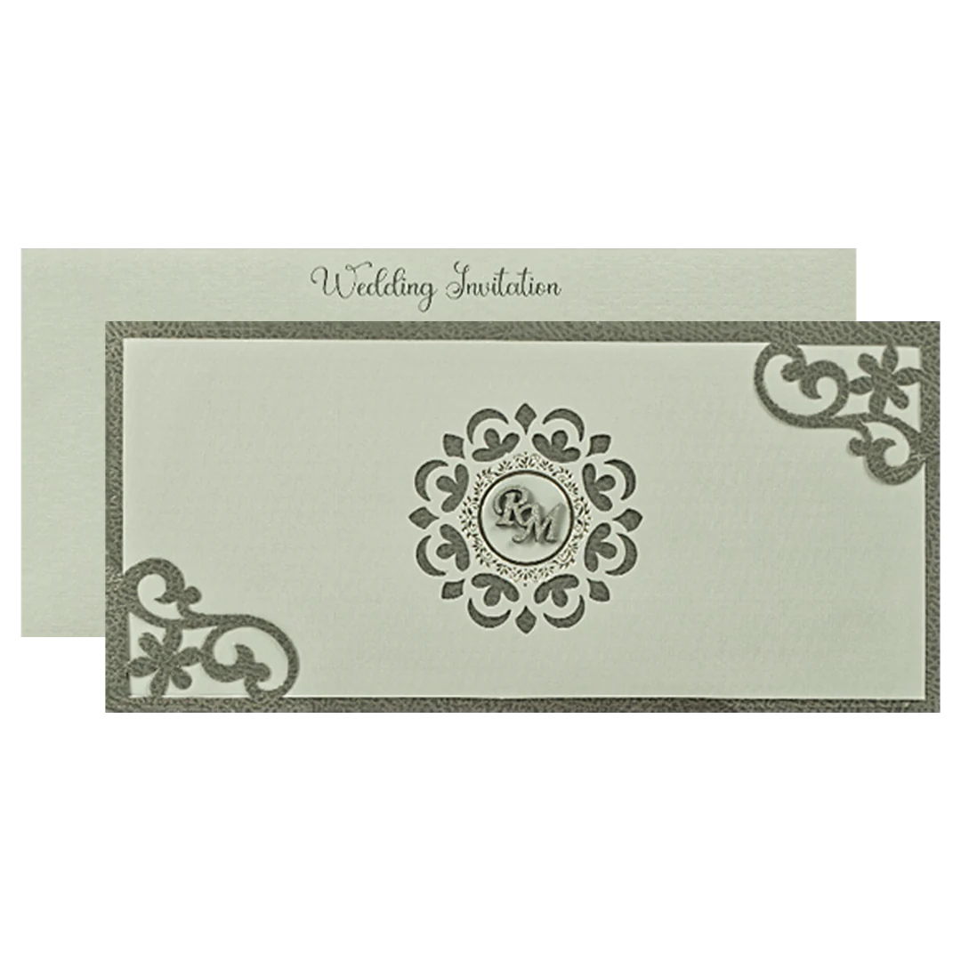 Grey Mandala Wedding Card-KSI64880 - Image 2