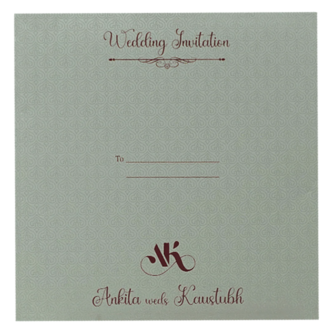 Grey Textured Wedding Card-KSI65090 - Image 4