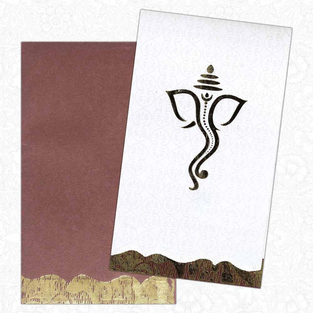 Heavenly Designer Ganesha Personal Wedding Invitation Card-KNK3136