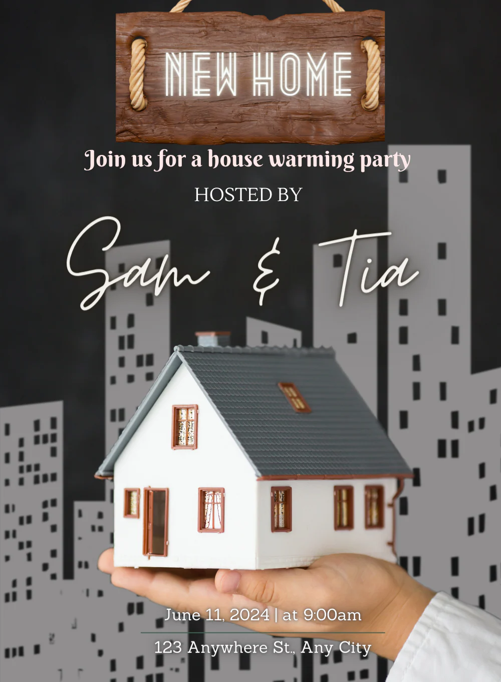 Holding Model Housewarming Invitation-AAHMI0018 - Image 2