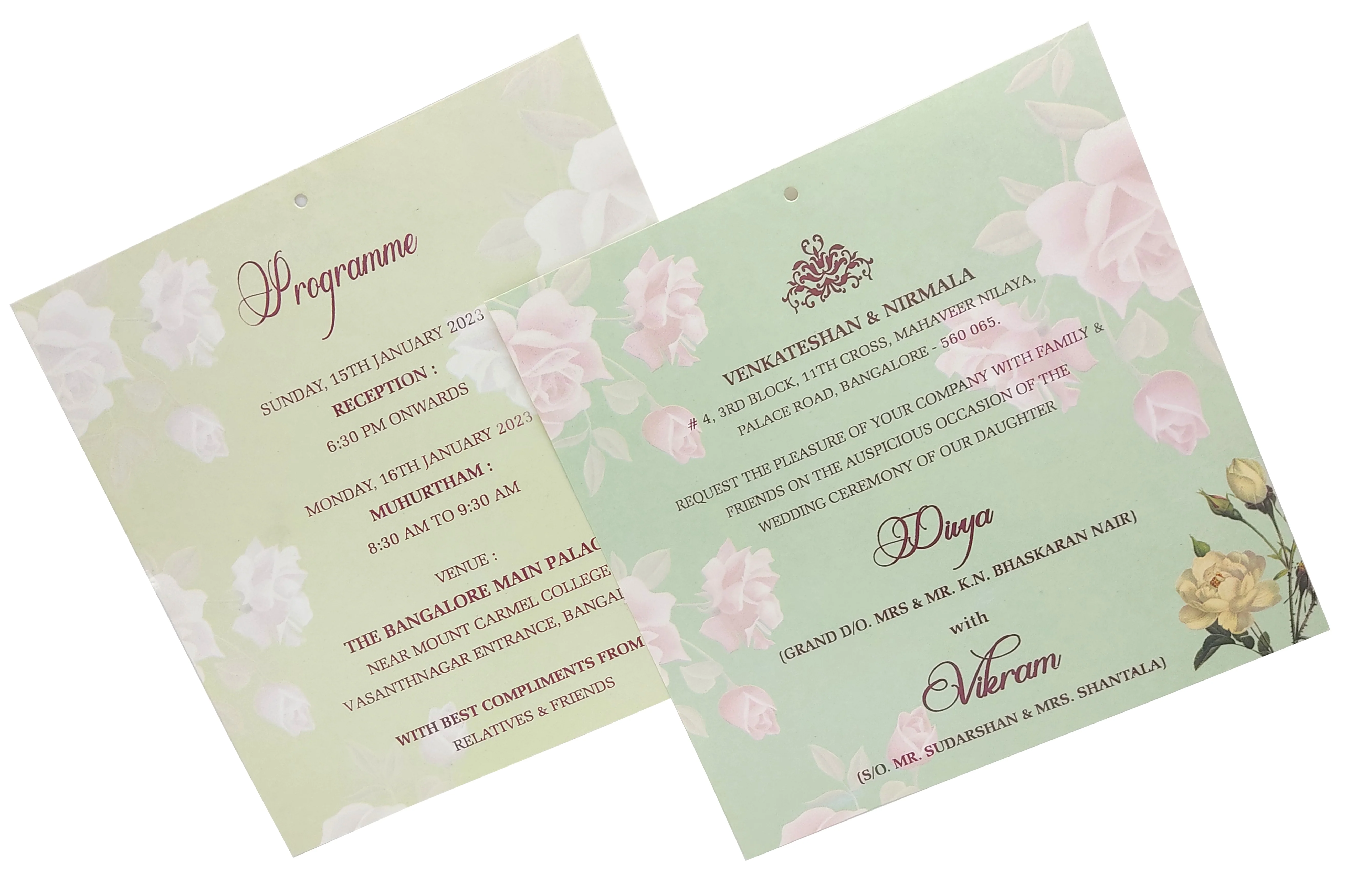 Pastel Green Invitation Card-KNCY4601G - Image 5