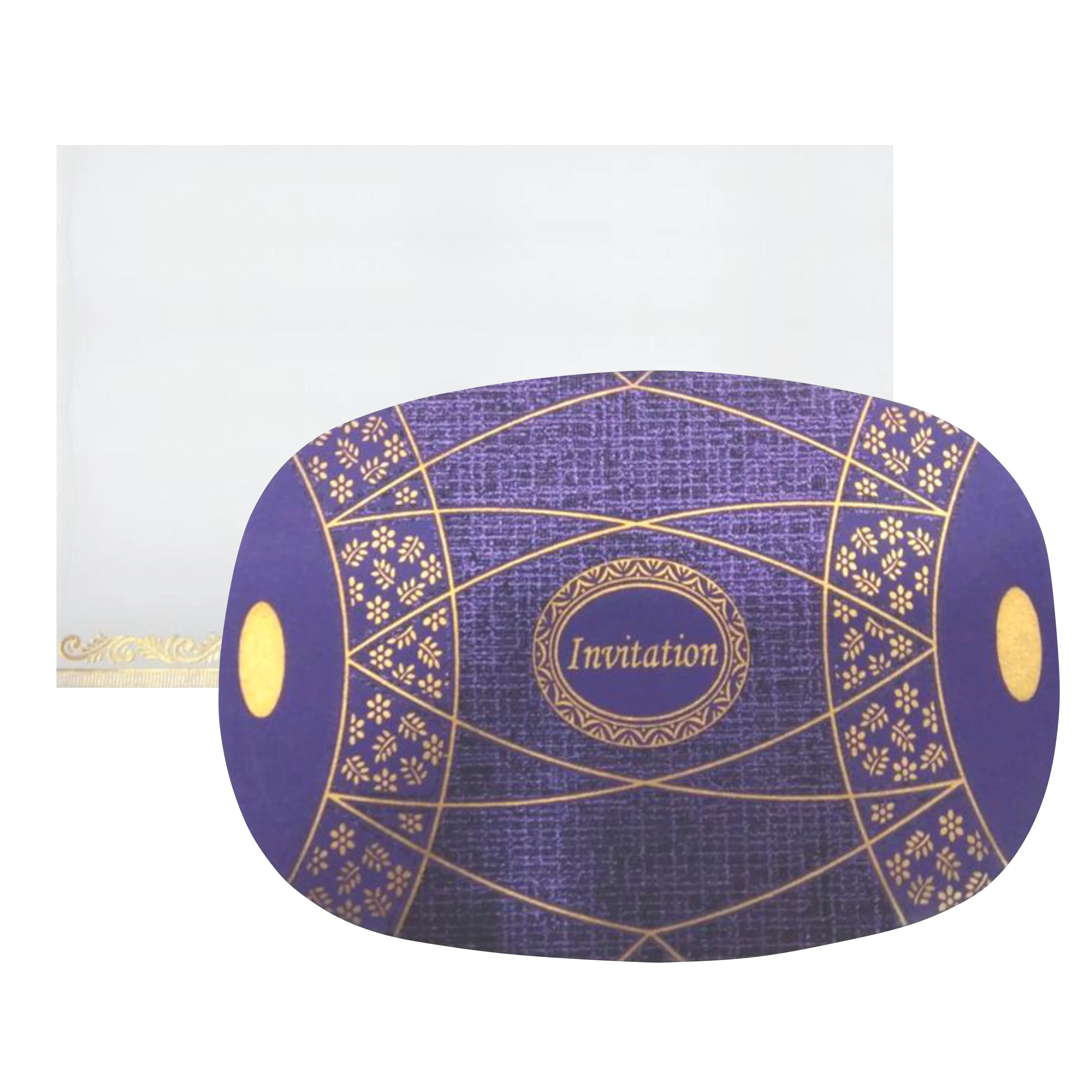 Blue Dhol Invitation Card-KNHM809I - Image 2