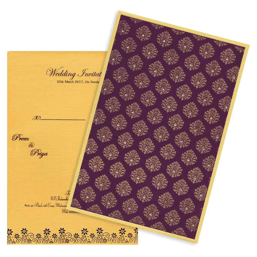 Padded Violet Invitation Card-KNK4984 - Image 2