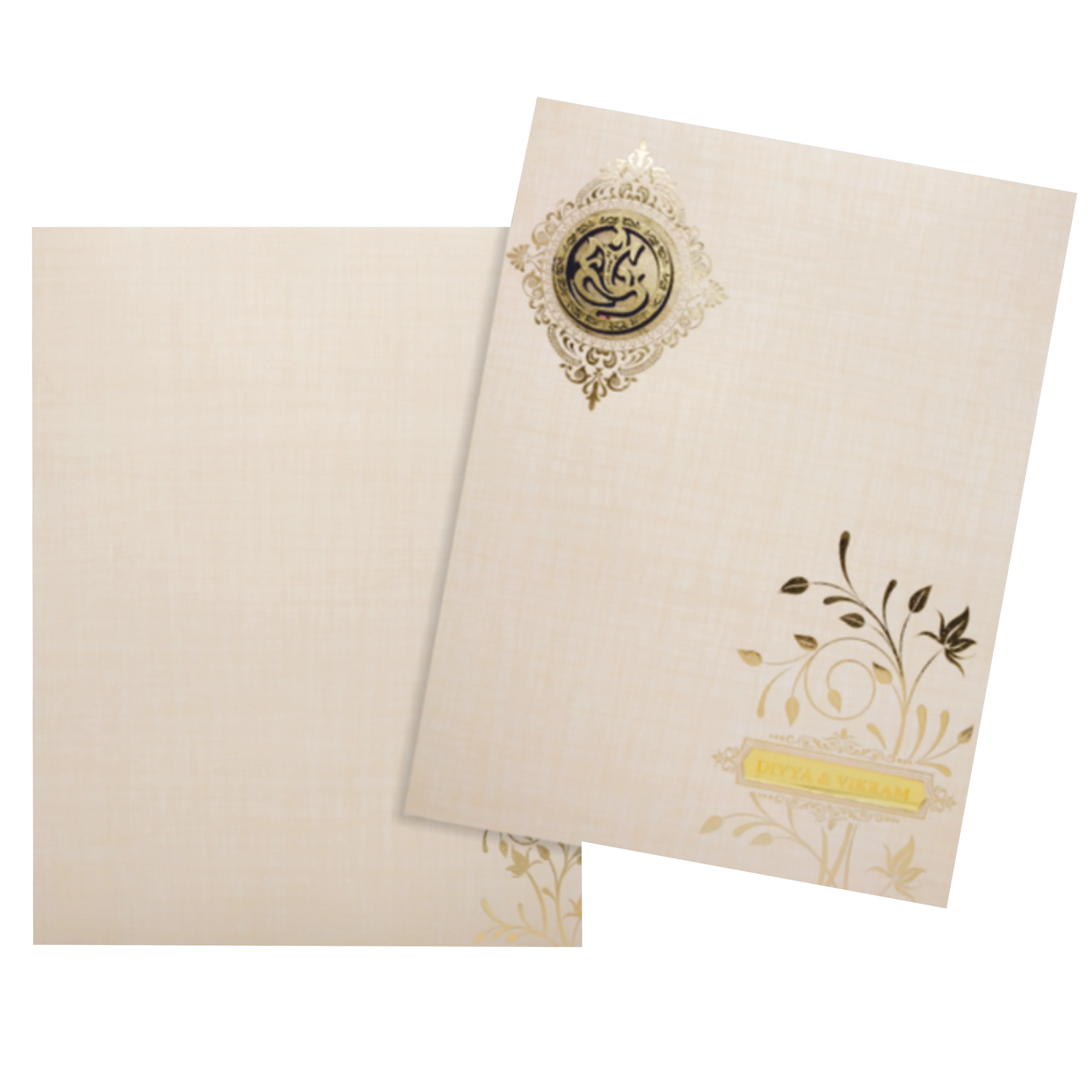 Sandal Jumbo Metallic Floral Theme In Gold Foiling-KNK5026S - Image 2