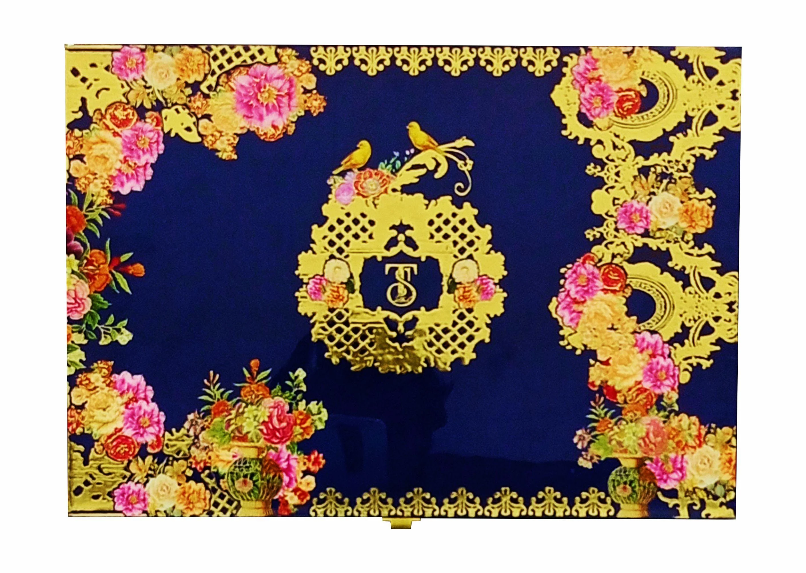 Royal Blue Ultra Premium Floral Design in Scodix-KNKUP032 - Image 3