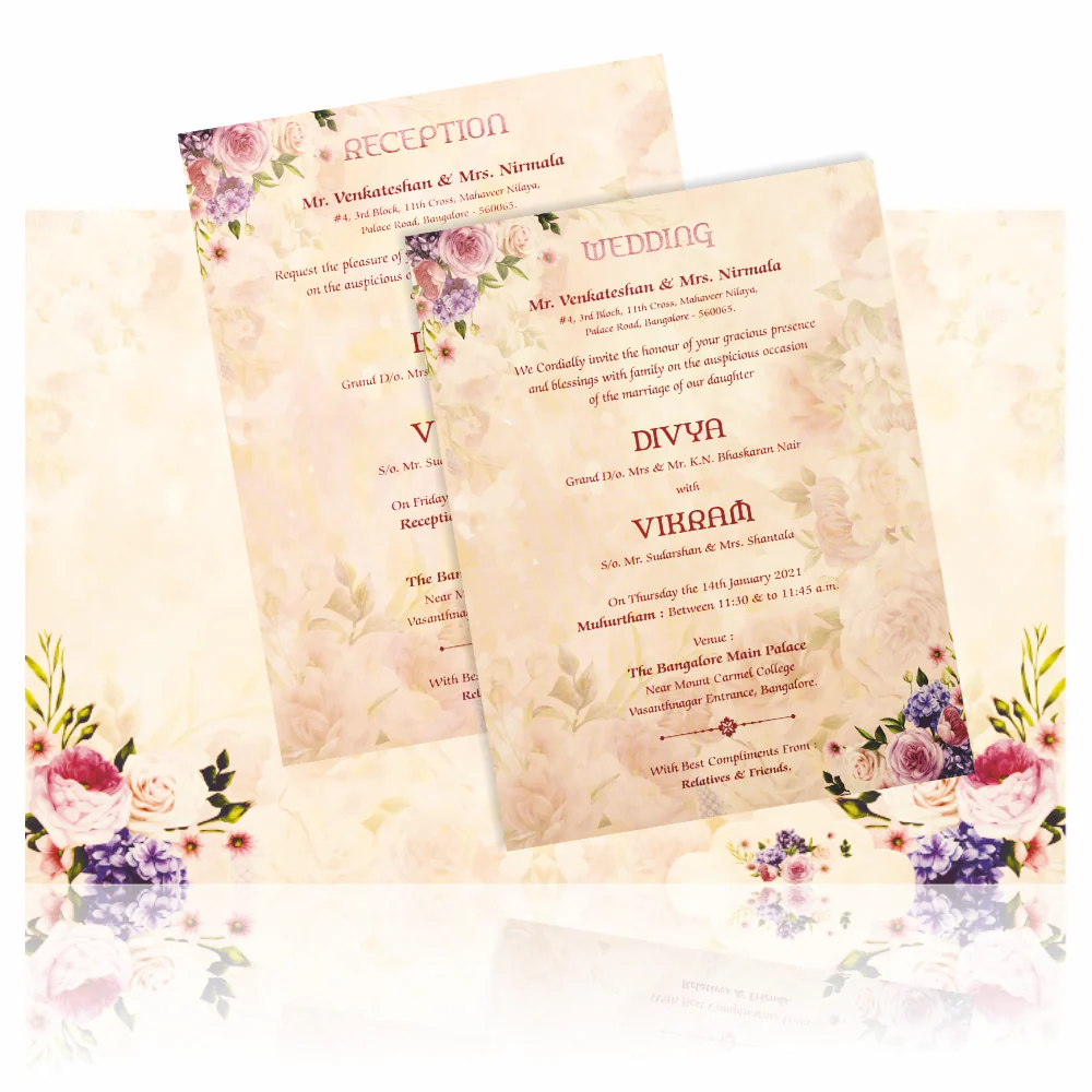 Pink Padded Colourful Floral Design In Offset-KNPO1502P - Image 5