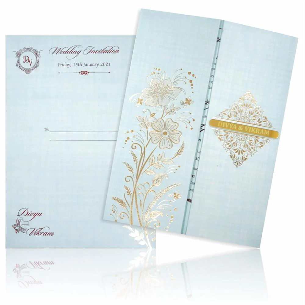 Light Blue Premium Padded Invitation With Open Door Type-KNPS9513B - Image 2