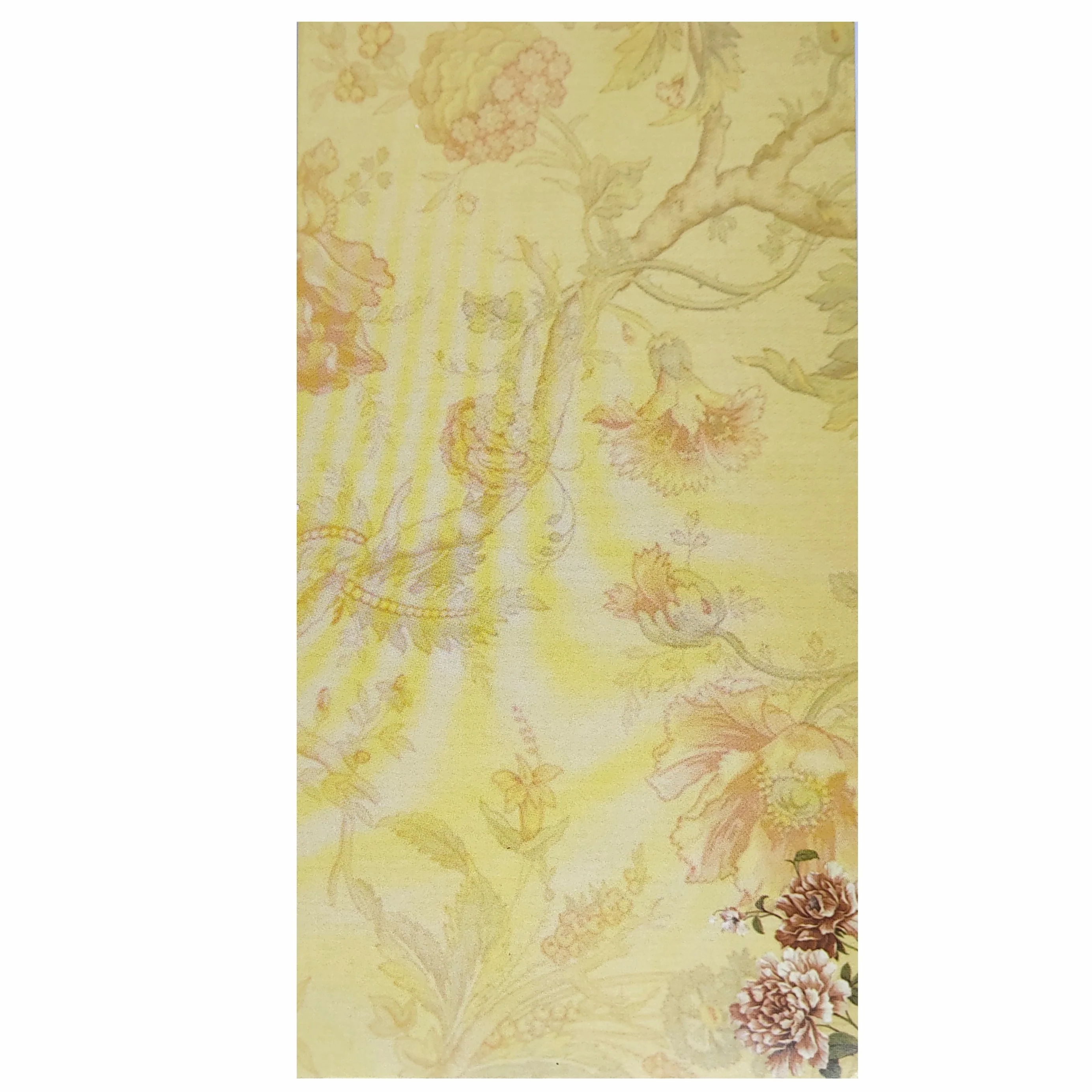 Yellow single sheet floral invitation card-KNS9008FG - Image 2