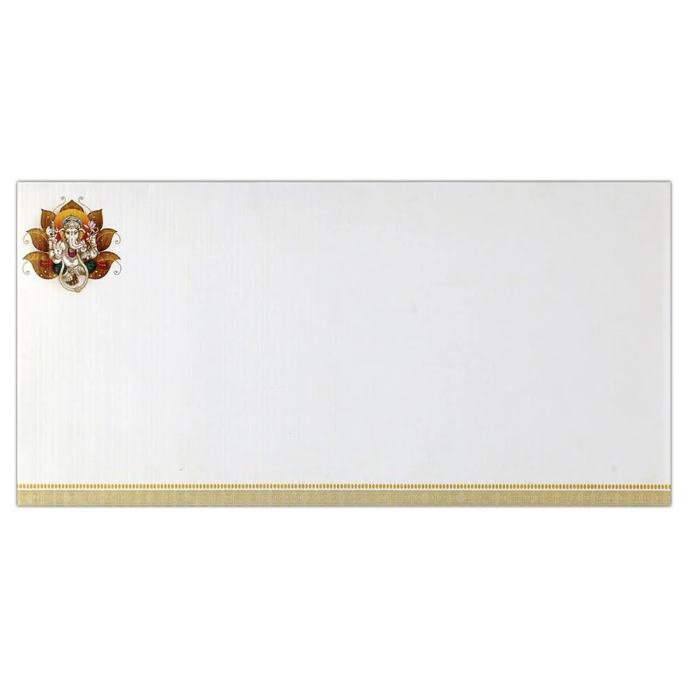 White Radha Krishna Invitation-KNK3164 - Image 3