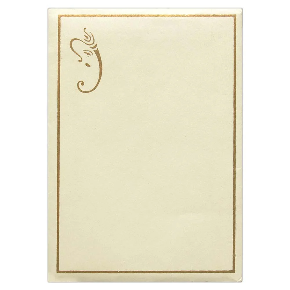 Invitation Card - Stone embellished Metallic Red Card with Lord Ganesha-KNK3977 - Image 3