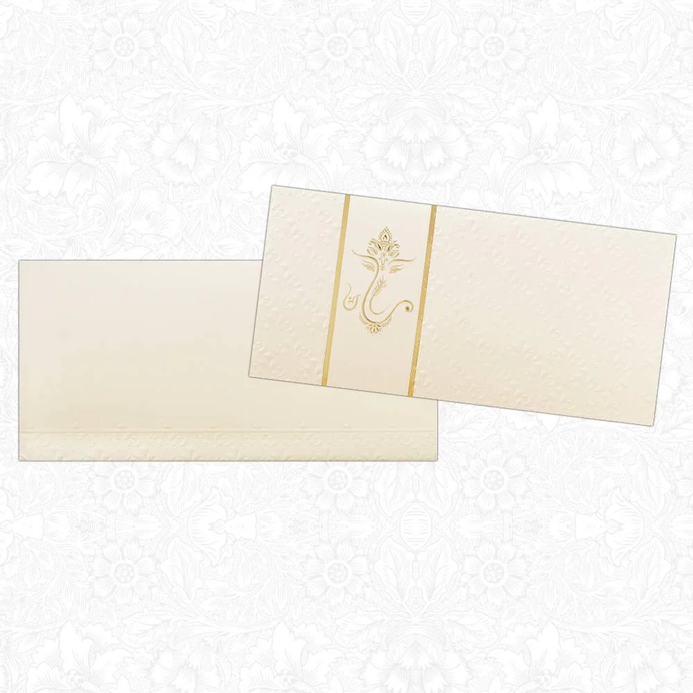 White Invitation Card-KNK3017