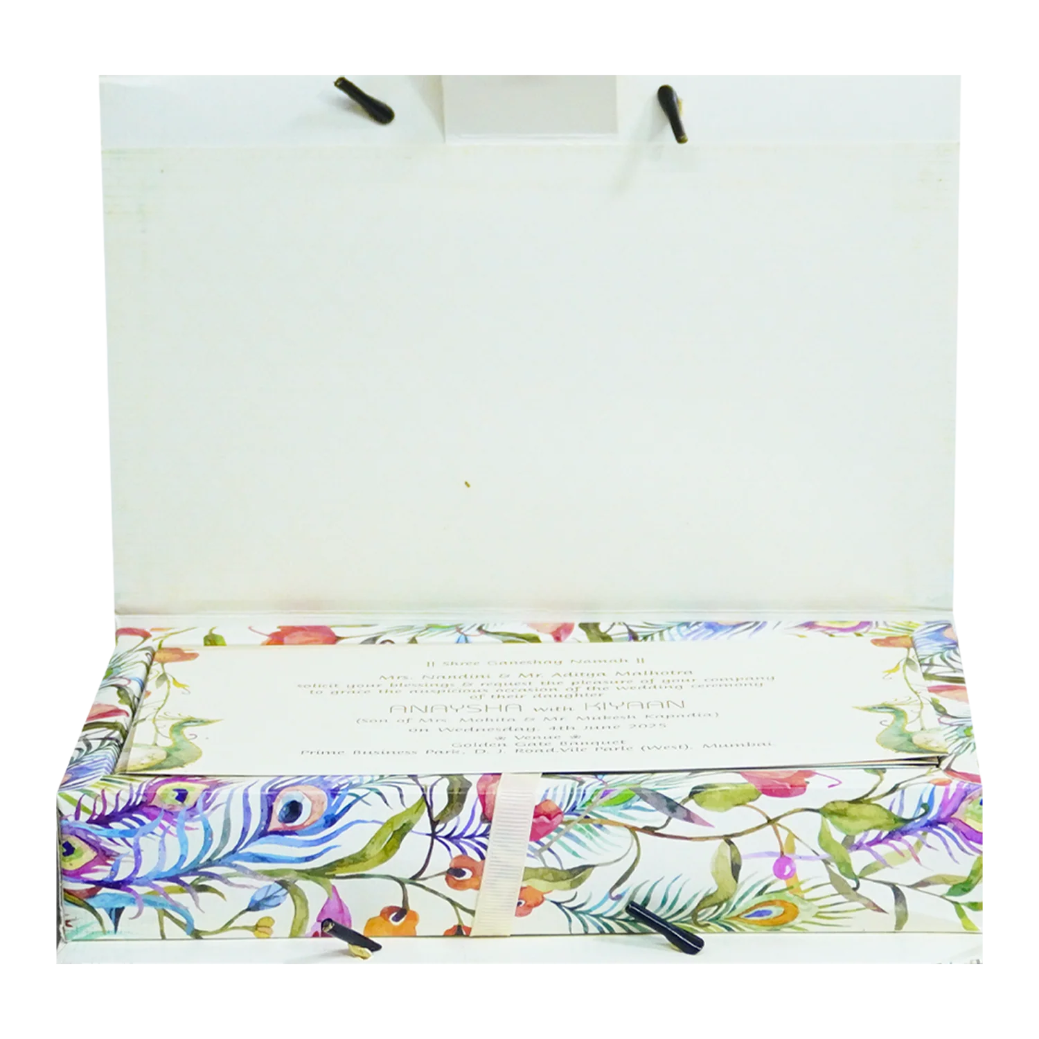 Ivory Floral Wedding Box-KRC30020 - Image 3