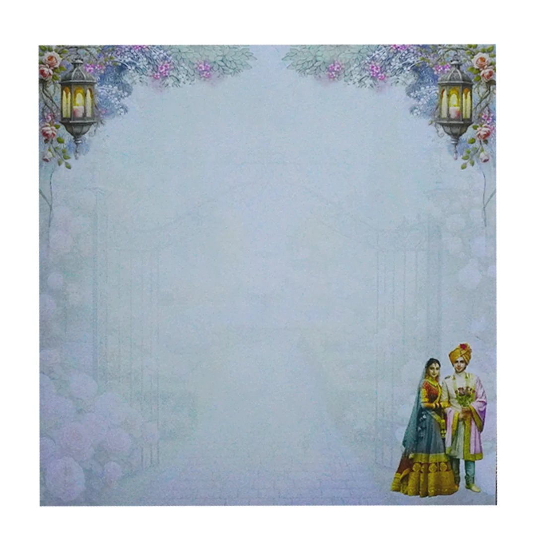 Jade Green Bride and Groom Wedding Card-KNSN6709B - Image 4