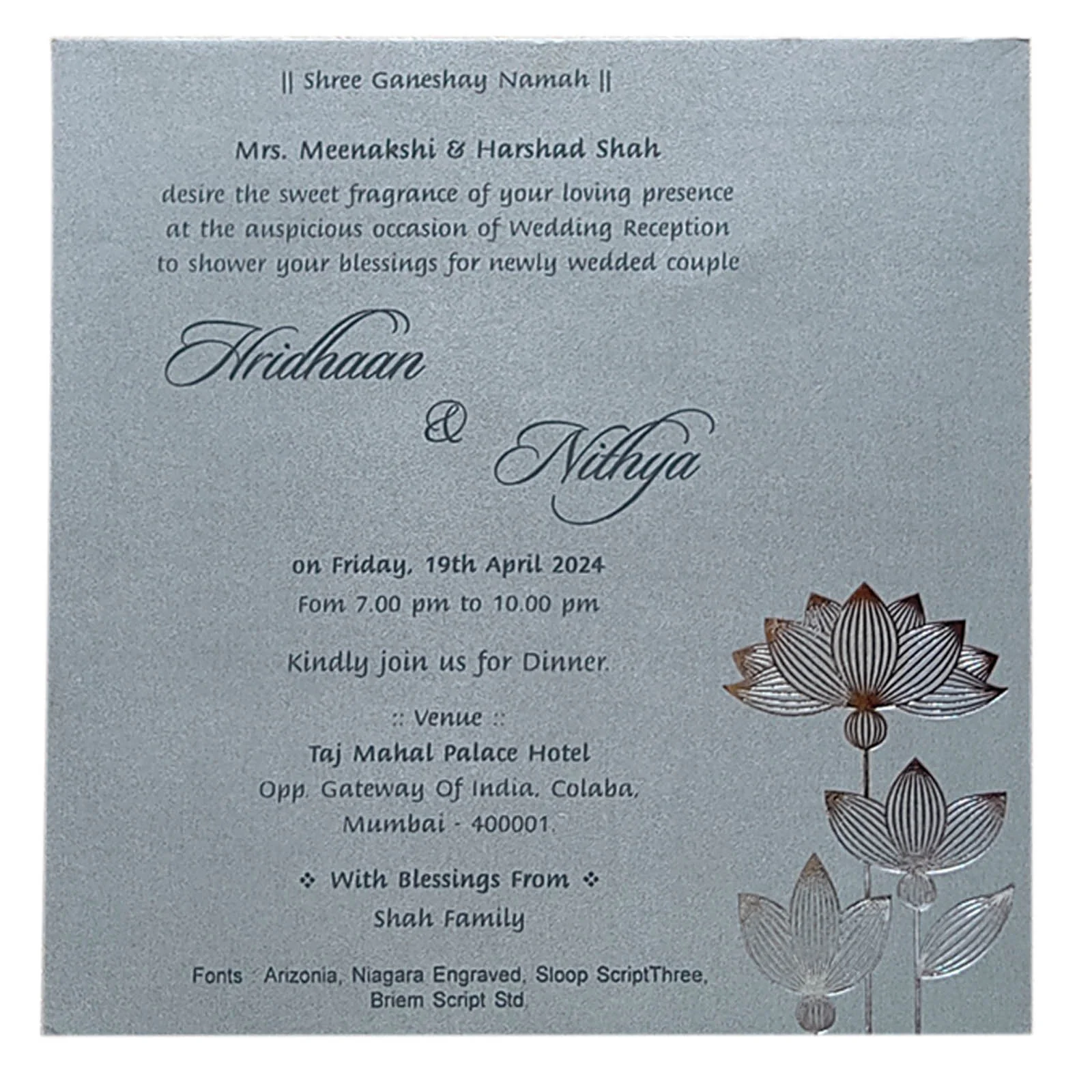 Invitation Card - KRCS6183 - Image 2