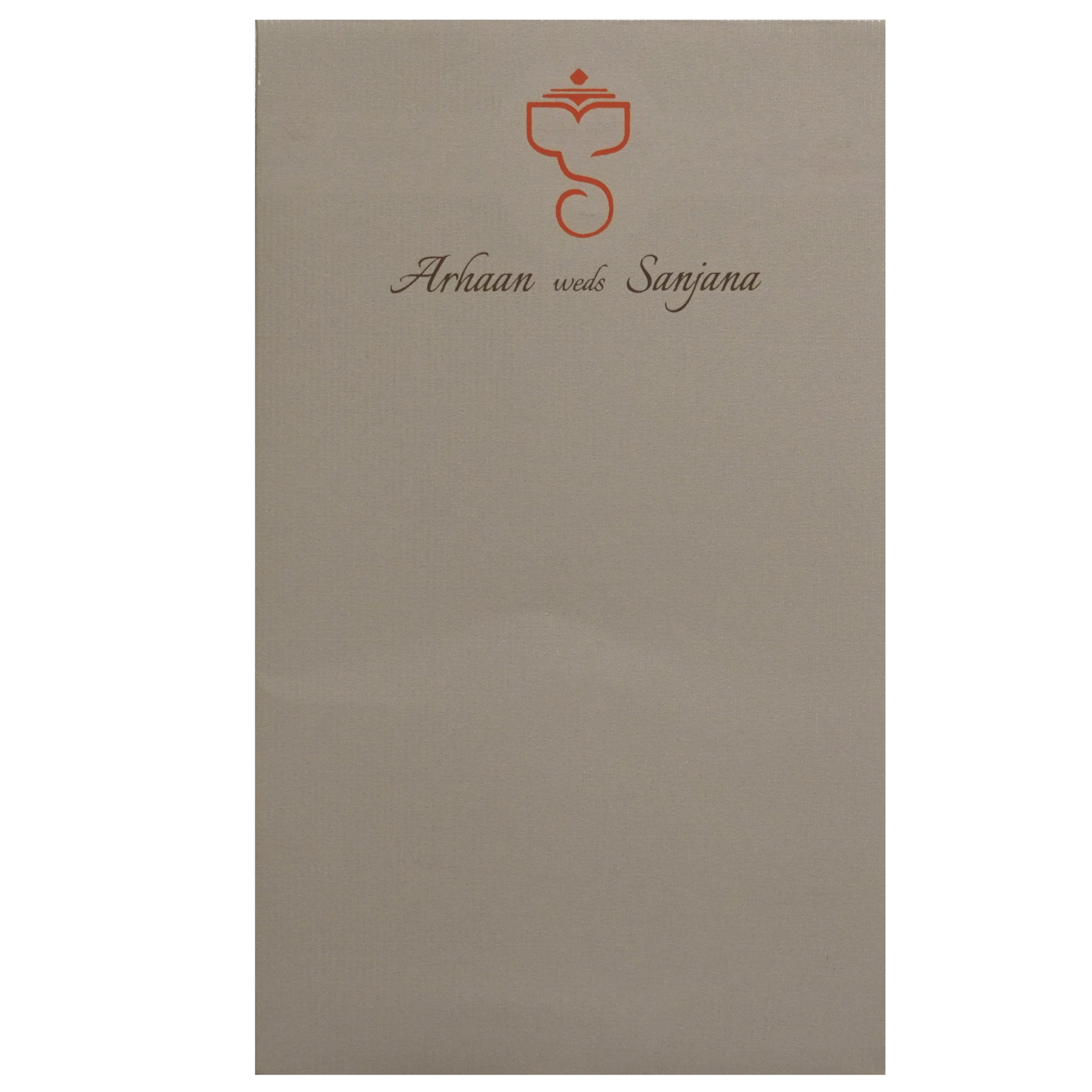 Light Brown Single Sheet Invitation-KRCS7091 - Image 3