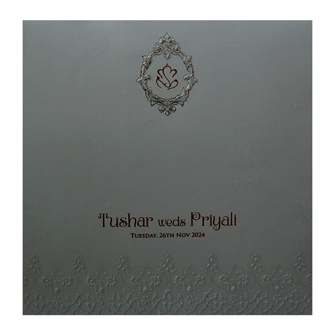 Light Grey MDF Wedding Card-KPR09330 - Image 4