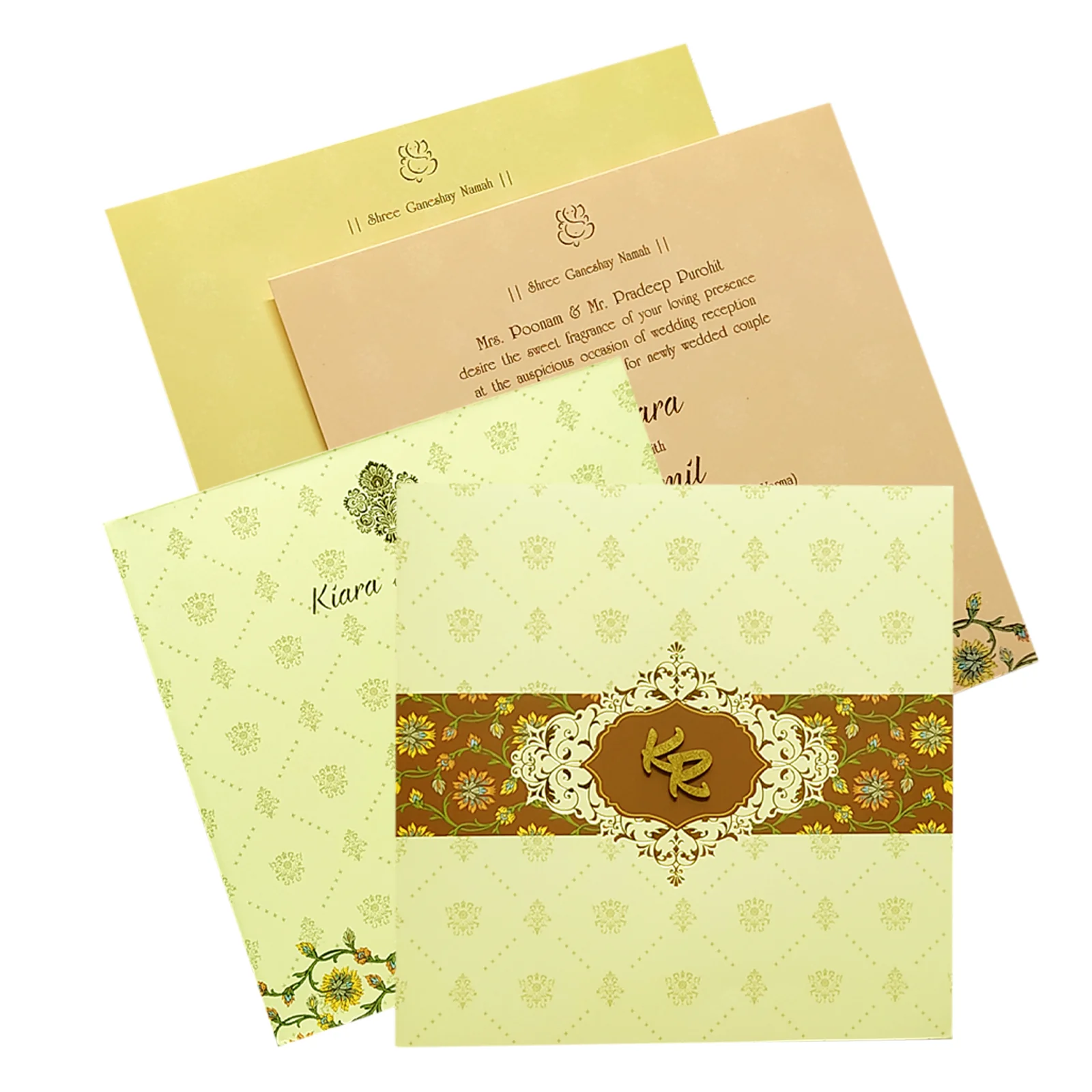 Light Olive Green Invitation-KRC29610