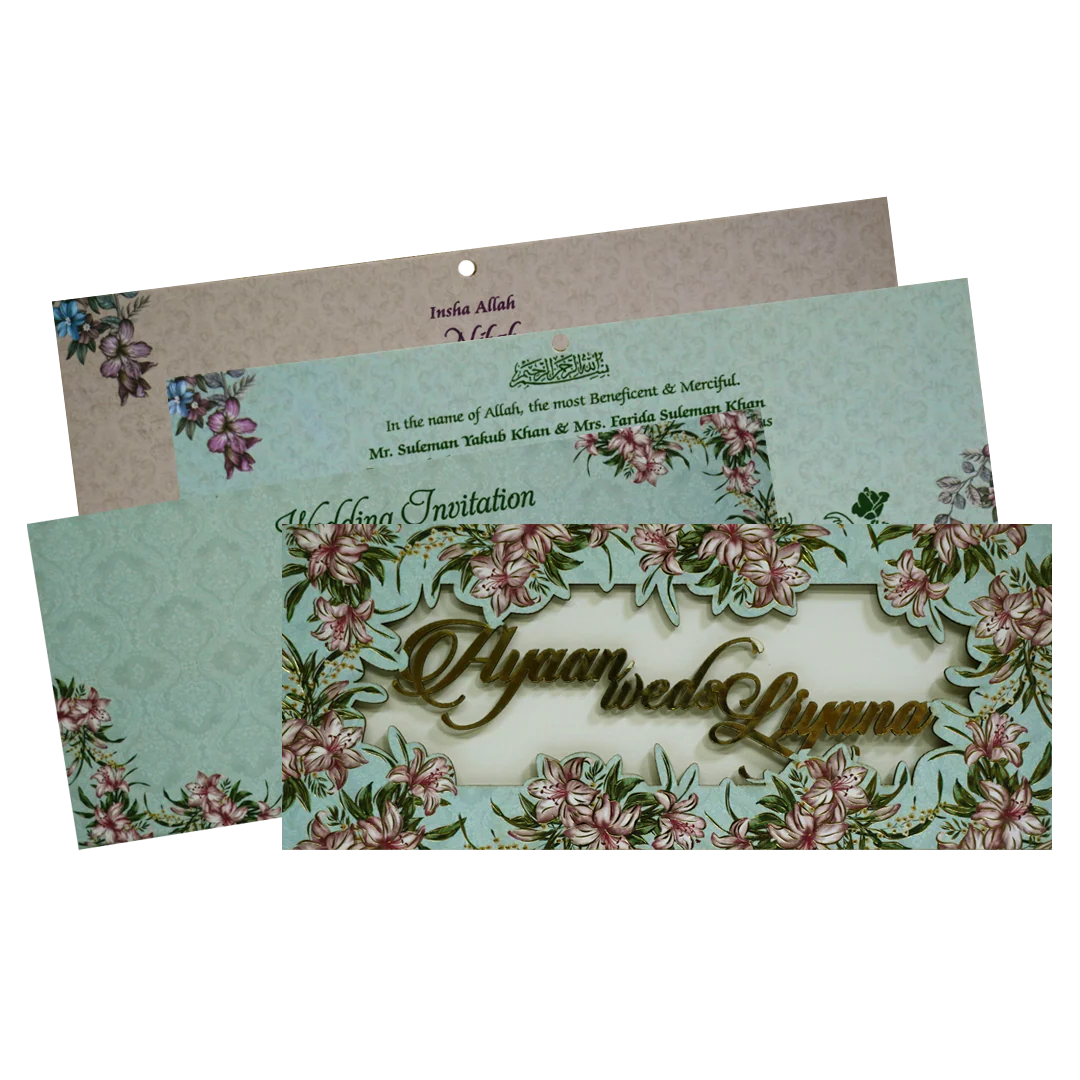 Light Pale Blue MDF invitation-KVN07150
