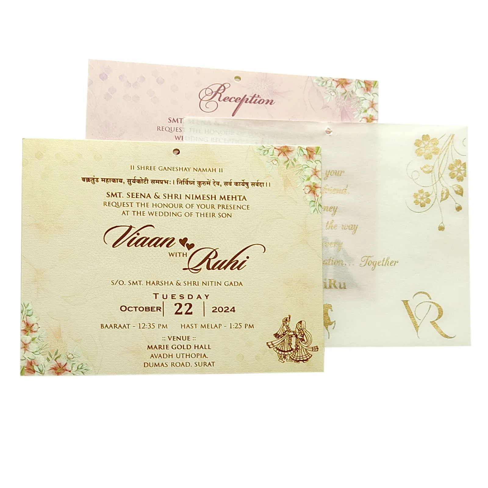 Light Pale Pink Tracing Sheet Invitation-KVN06400 - Image 5