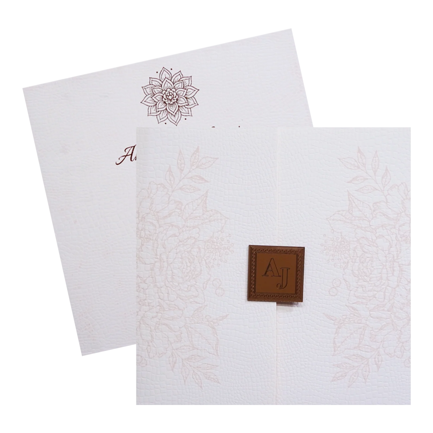 Light Pale Pink Wedding Card-KRC30411 - Image 2