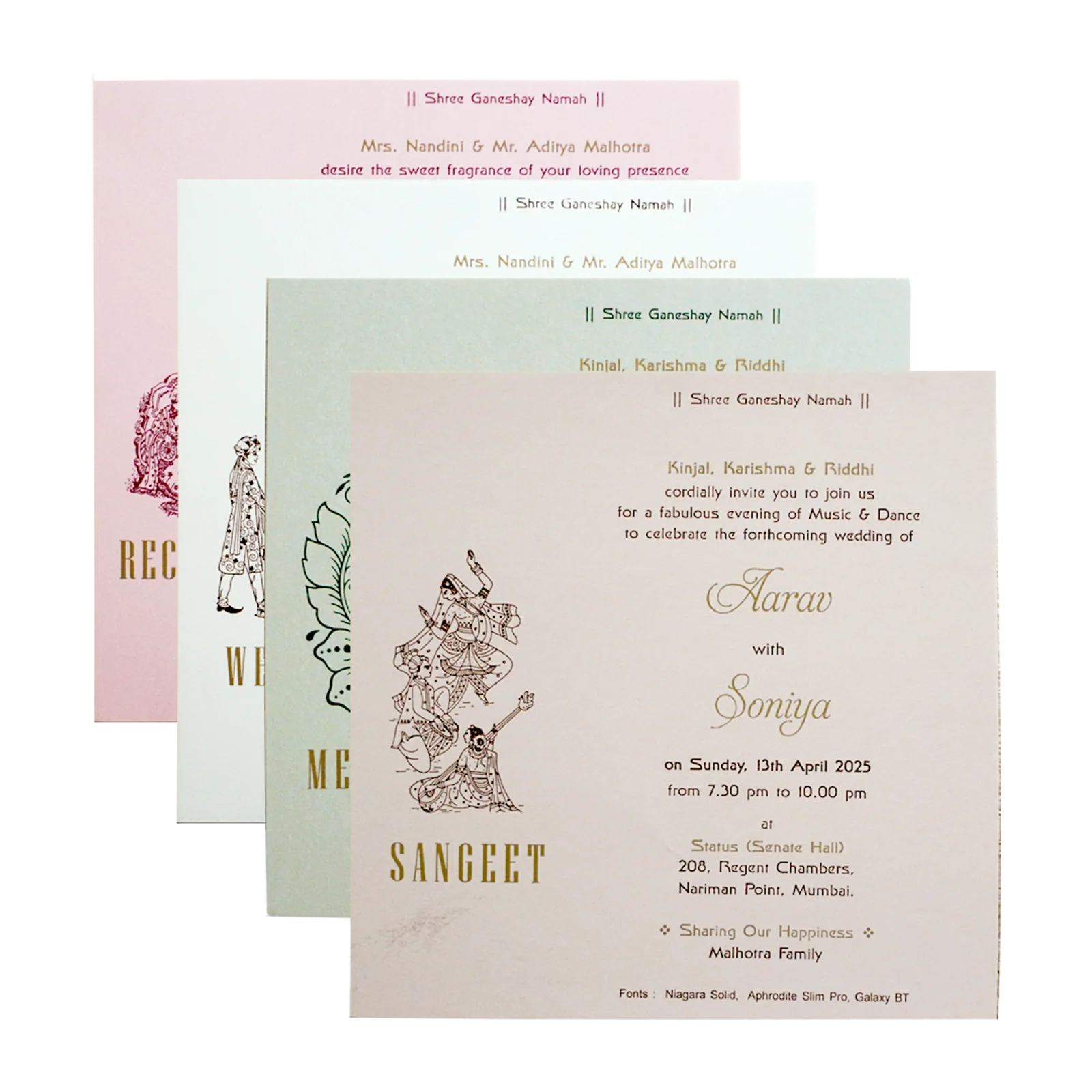 Light Pink Ganesha Box Wedding Card-KRC30362 - Image 5