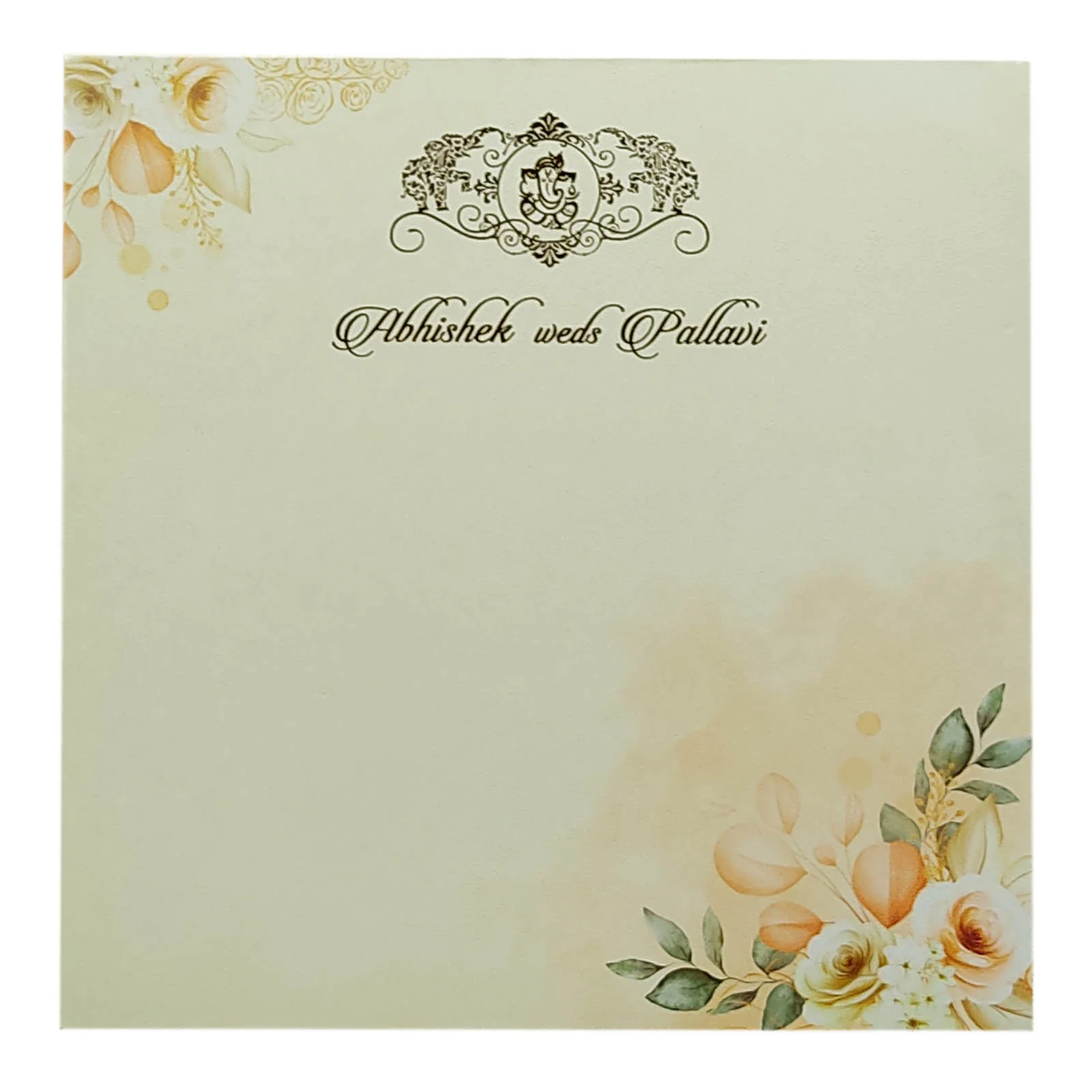 Light Yellow Single Sheet Invitation-KRCS6560 - Image 3