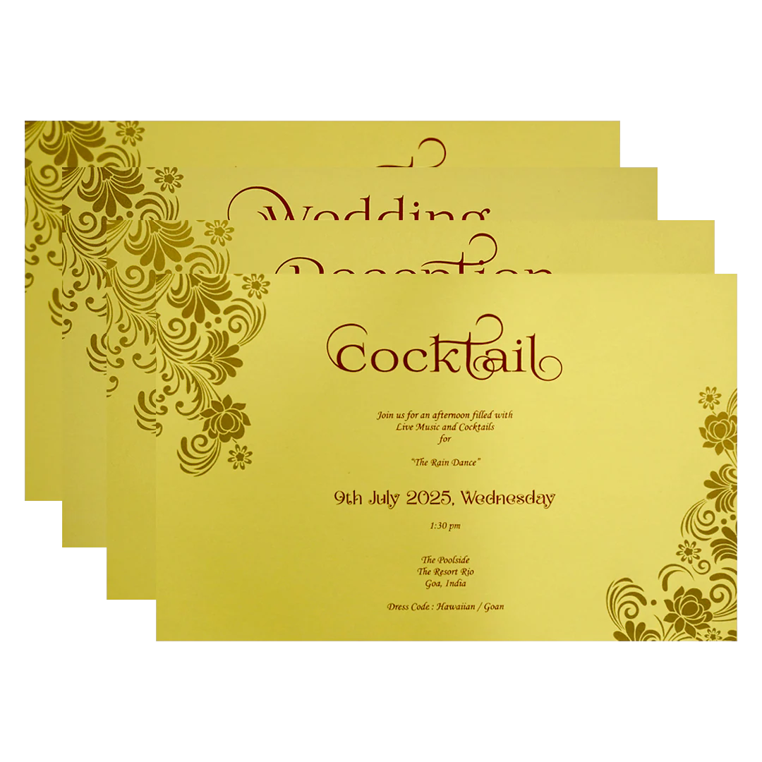 Light Yellow Wedding Card-KPR09530 - Image 5