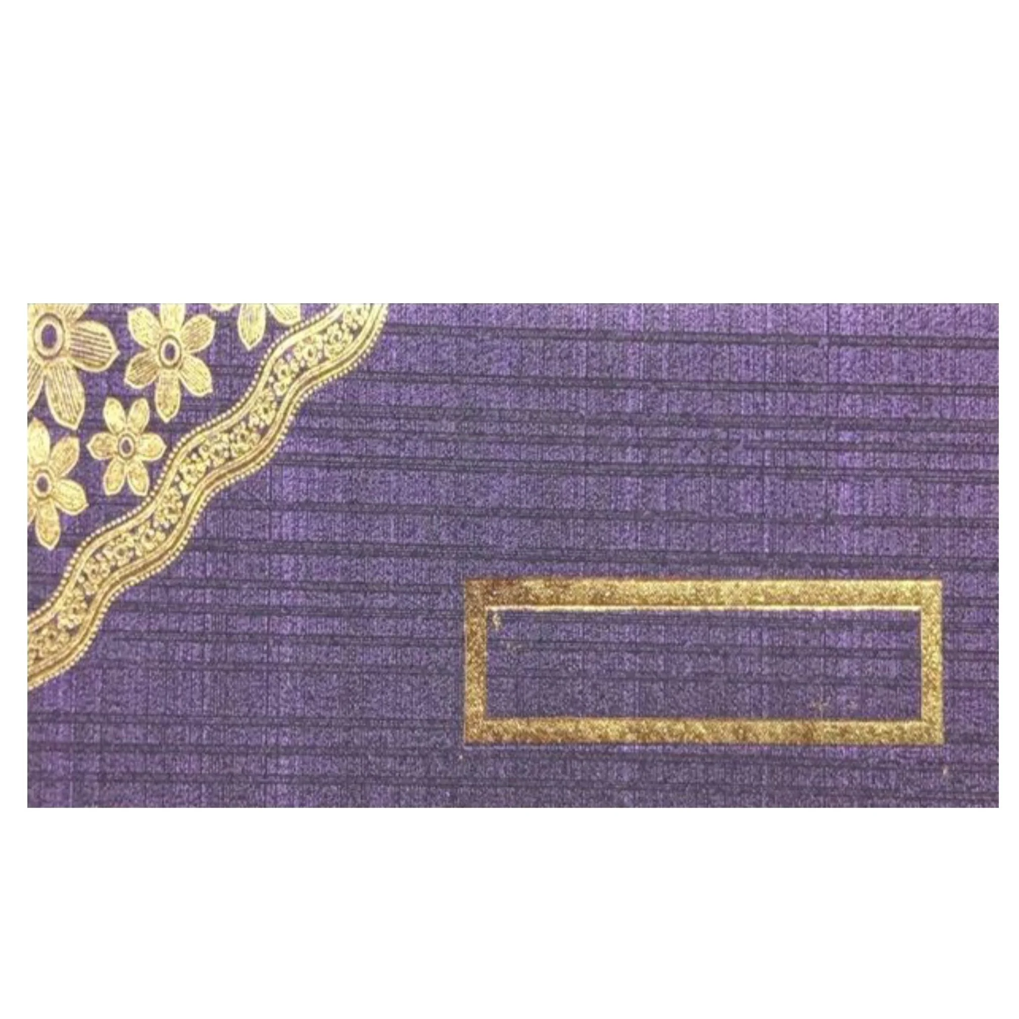 Lovely Gold Foiling Blossom With Violet Shading Personal Card - KNHM815V - Image 3
