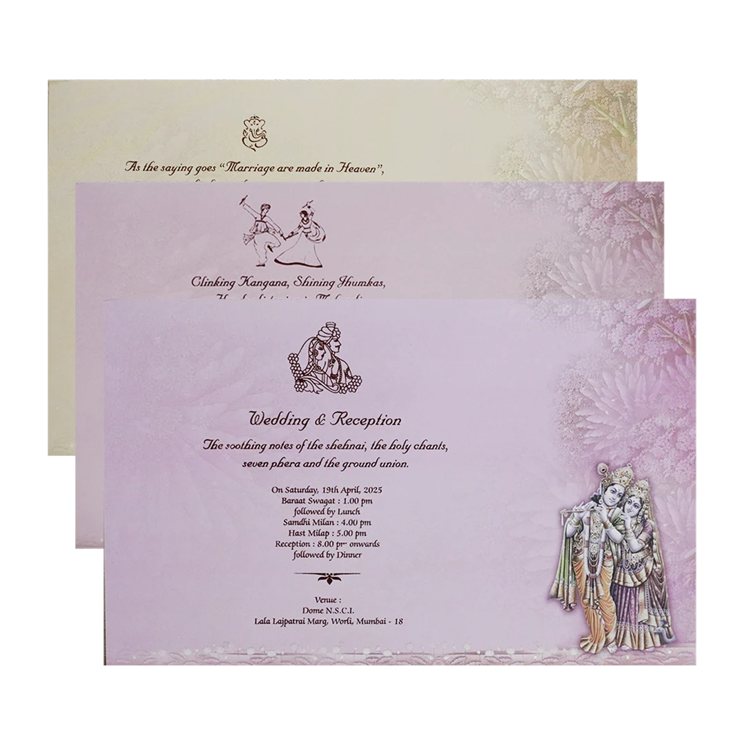 Olive Green Traditional Padded Wedding Card-KPR23840 - Image 5