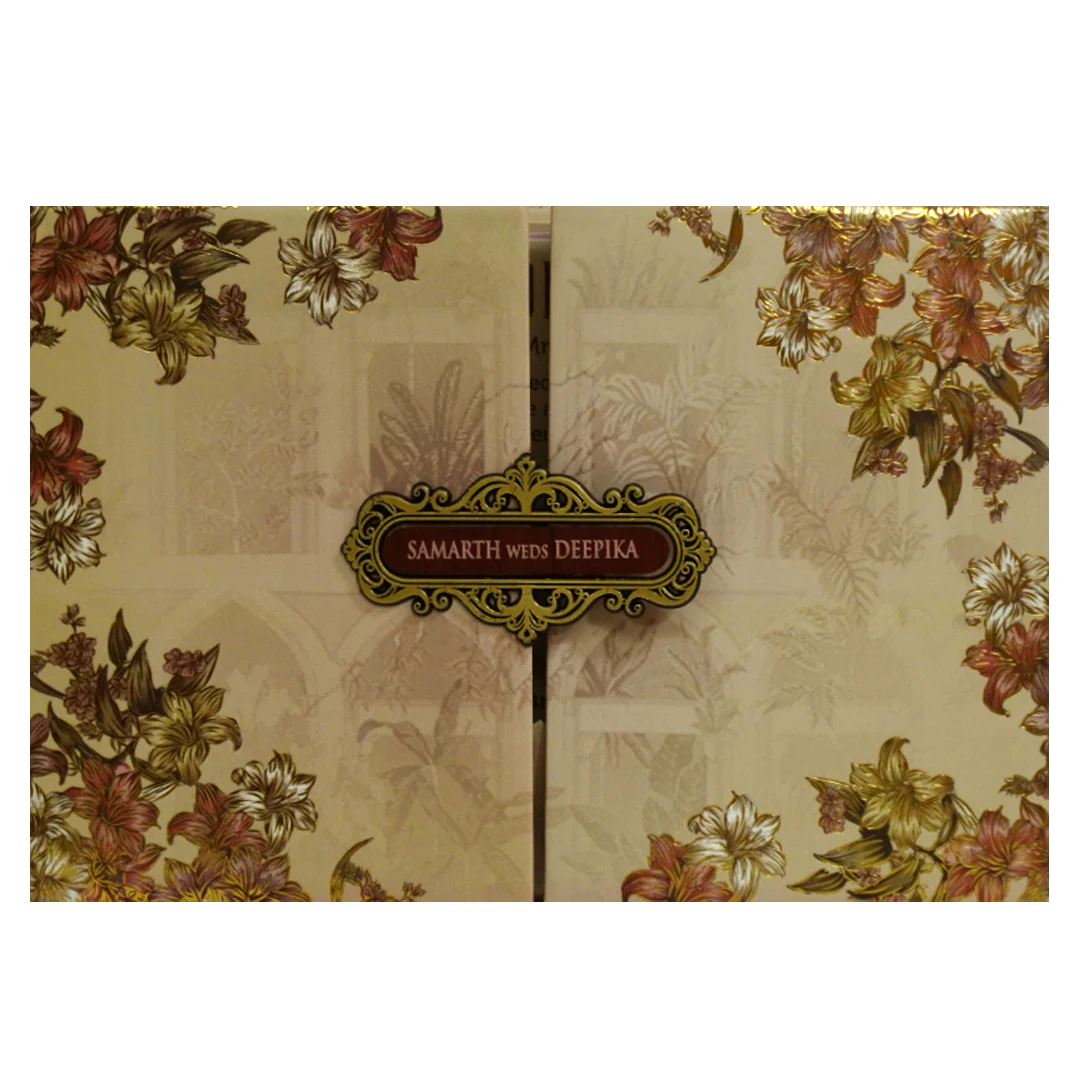 Pale Barley Brown Wedding Card-KVN07170 - Image 3