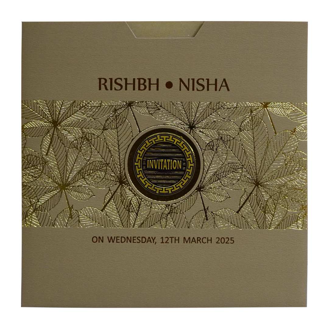 Pale Brown Wedding Invitation-KRC30272 - Image 3