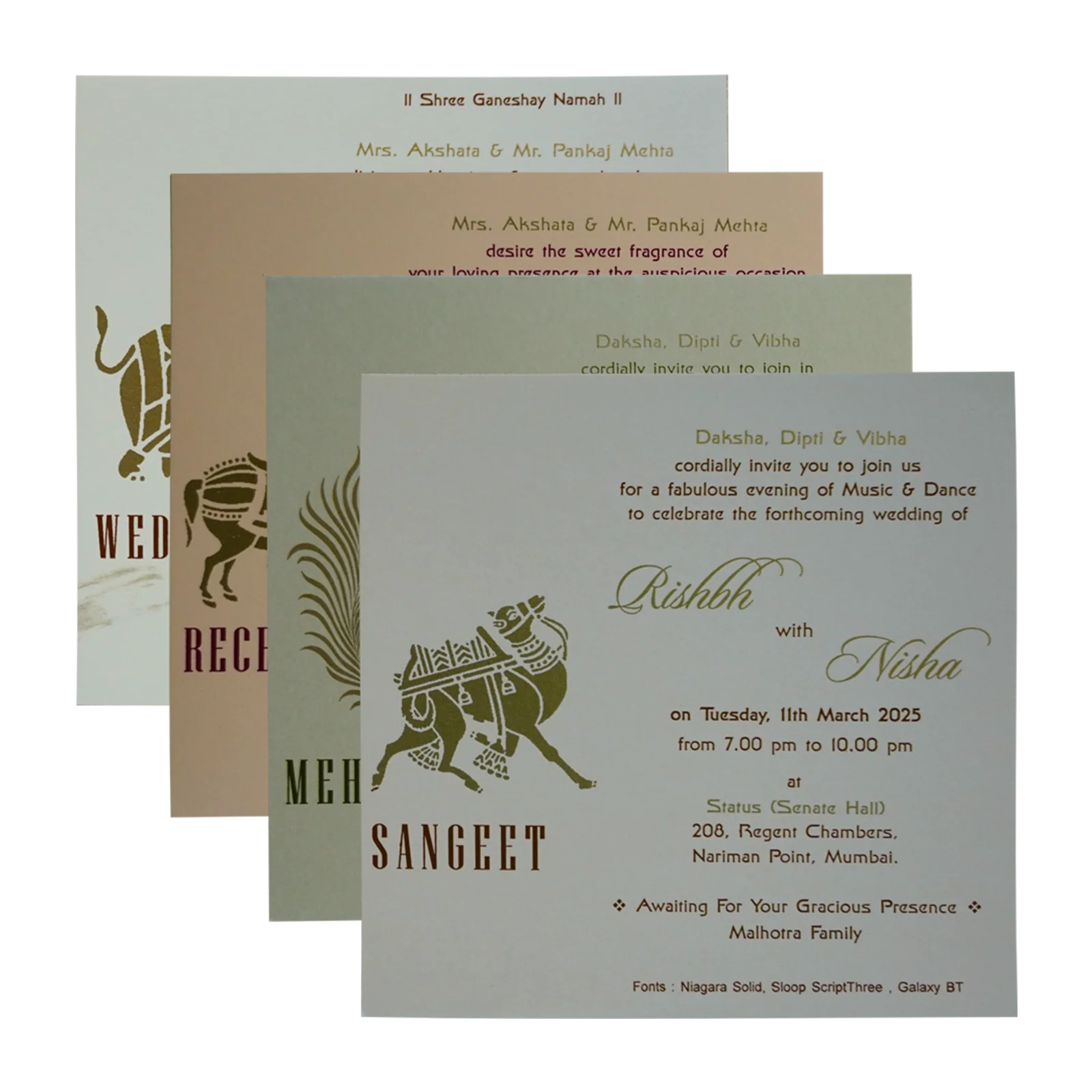 Pale Brown Wedding Invitation-KRC30272 - Image 5