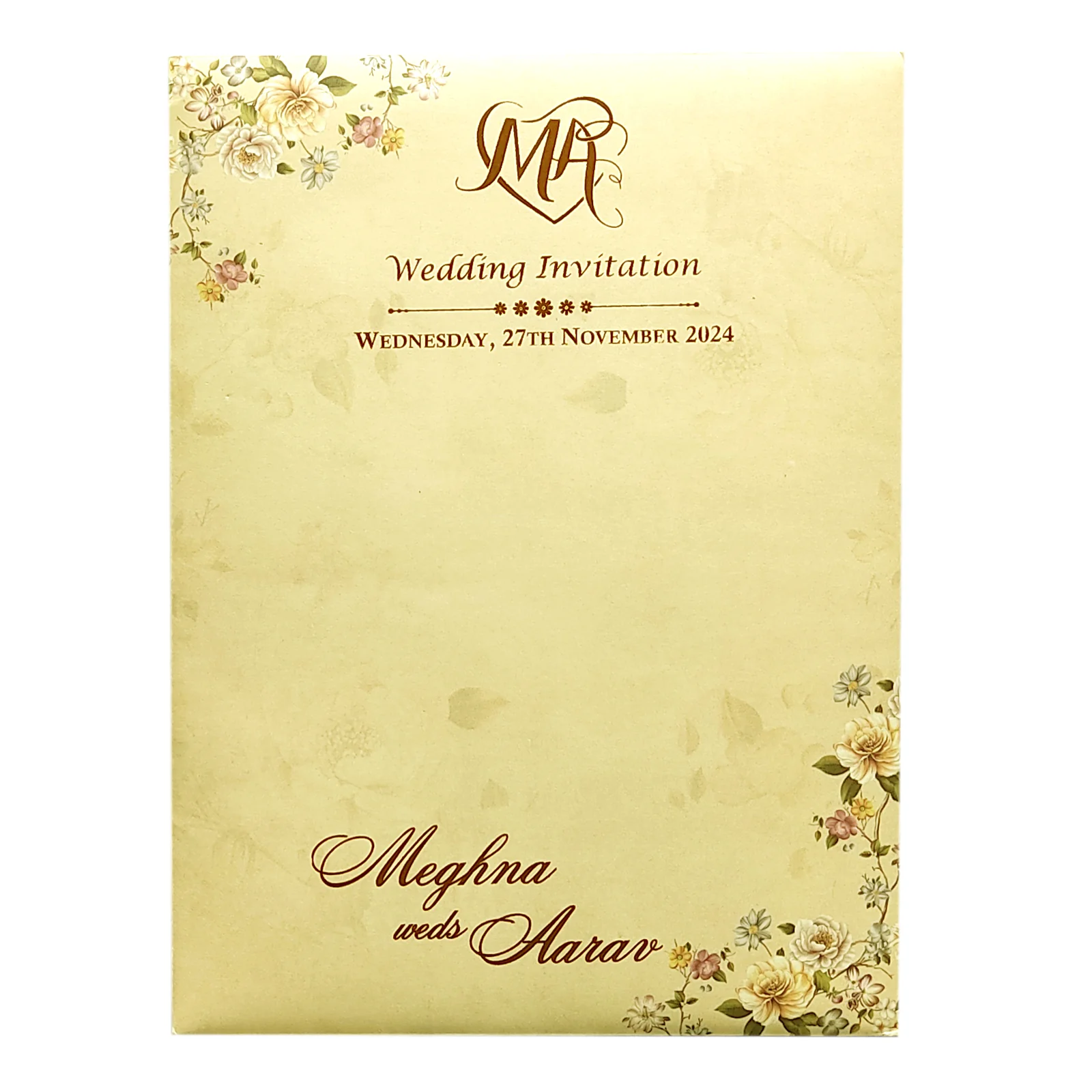 Pale Light Brown Marriage Card-KVN06770 - Image 4