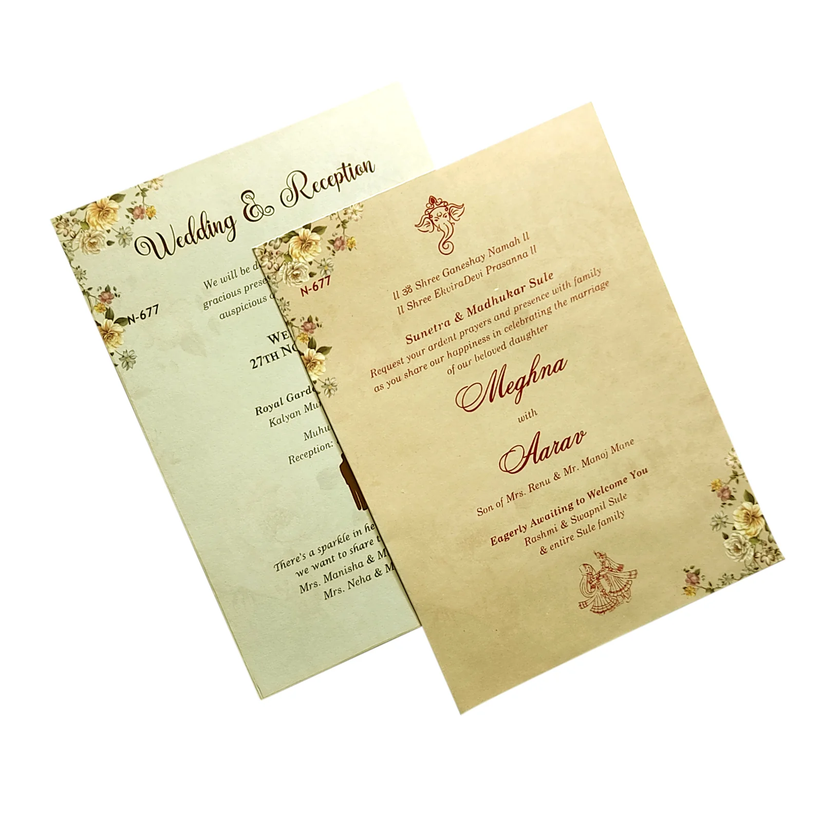Pale Light Brown Marriage Card-KVN06770 - Image 5