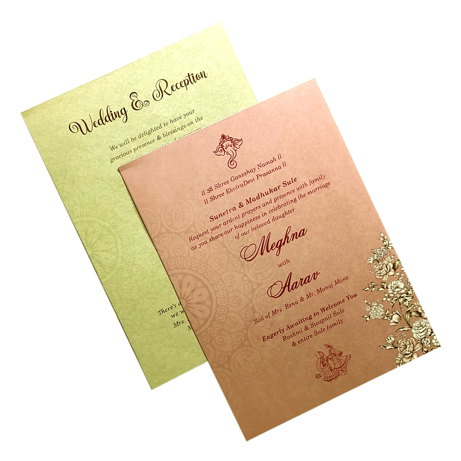 Pale Lilac Floral Invitation-KVN06780 - Image 5