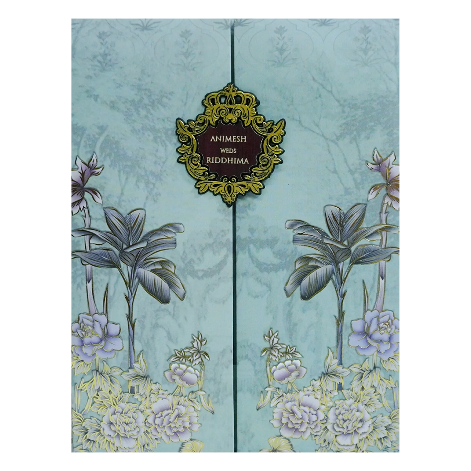 Pale Mint Green Padded Invitation-KVN07090 - Image 3