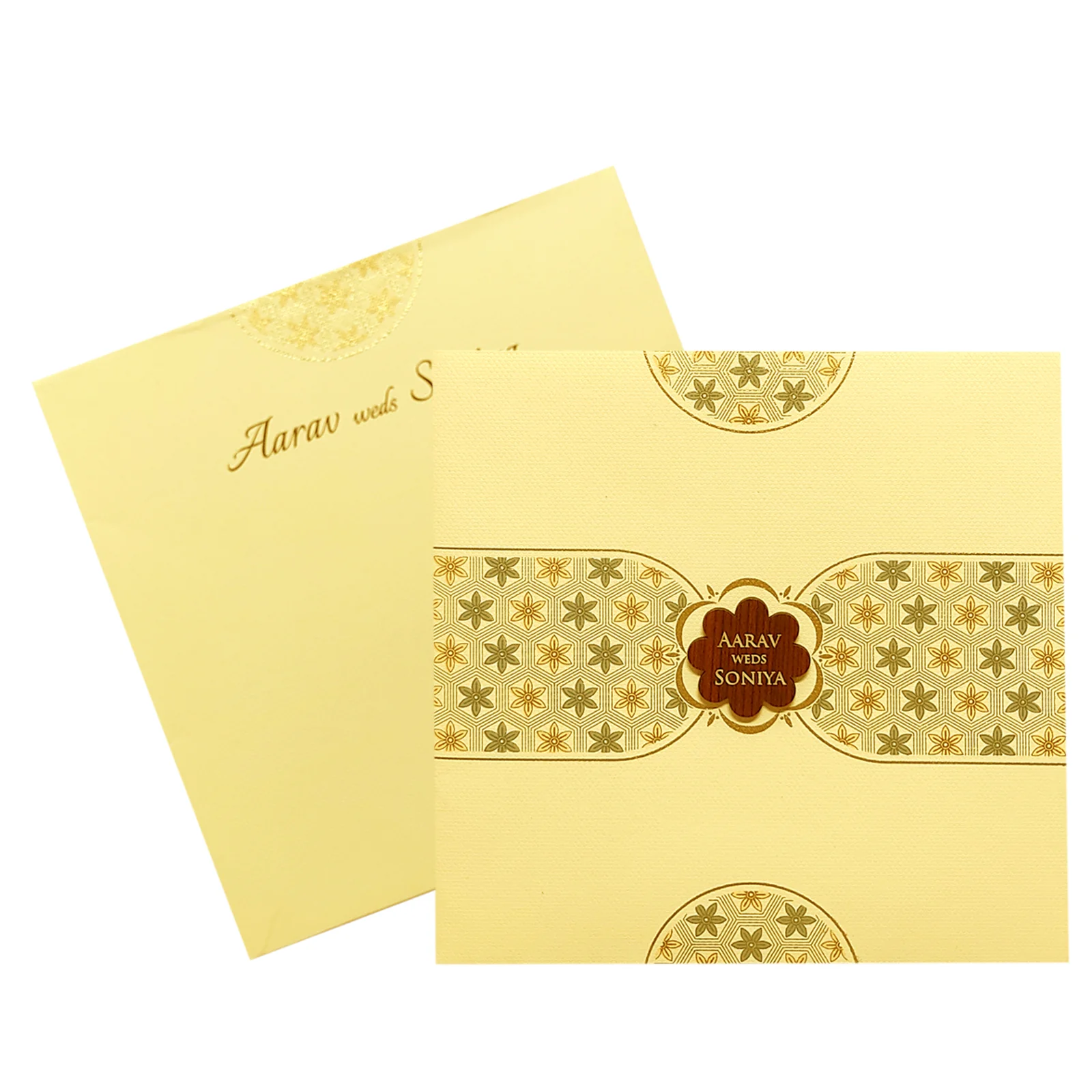 Pale Pink Floral Invitation Card-KRC29331 - Image 2