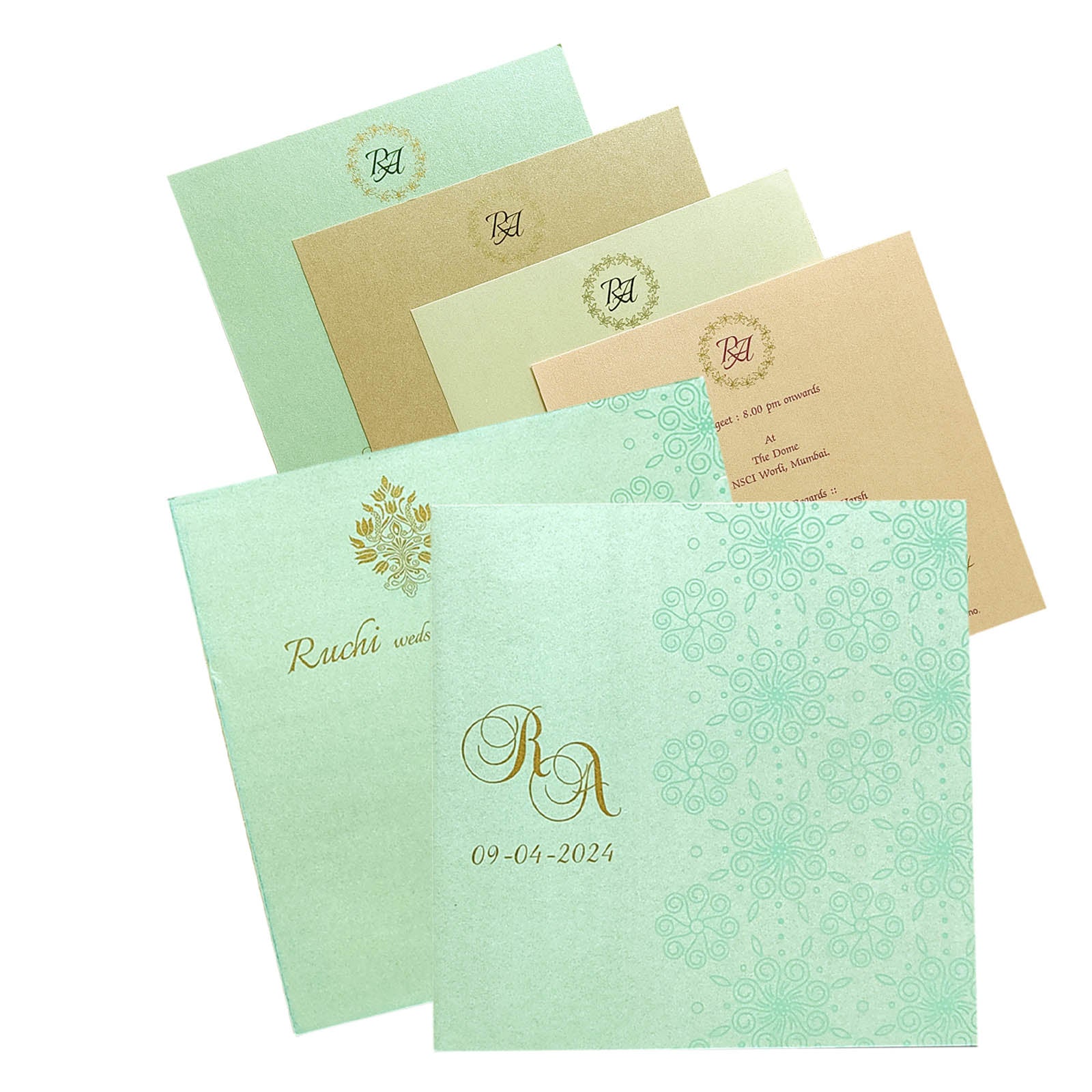 Pastel Blue Design Invitation-KRC29322