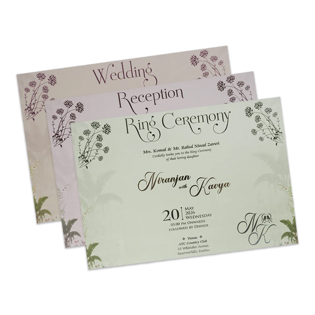 Pastel Palace Padded Wedding Card-KSH72660 - Image 5