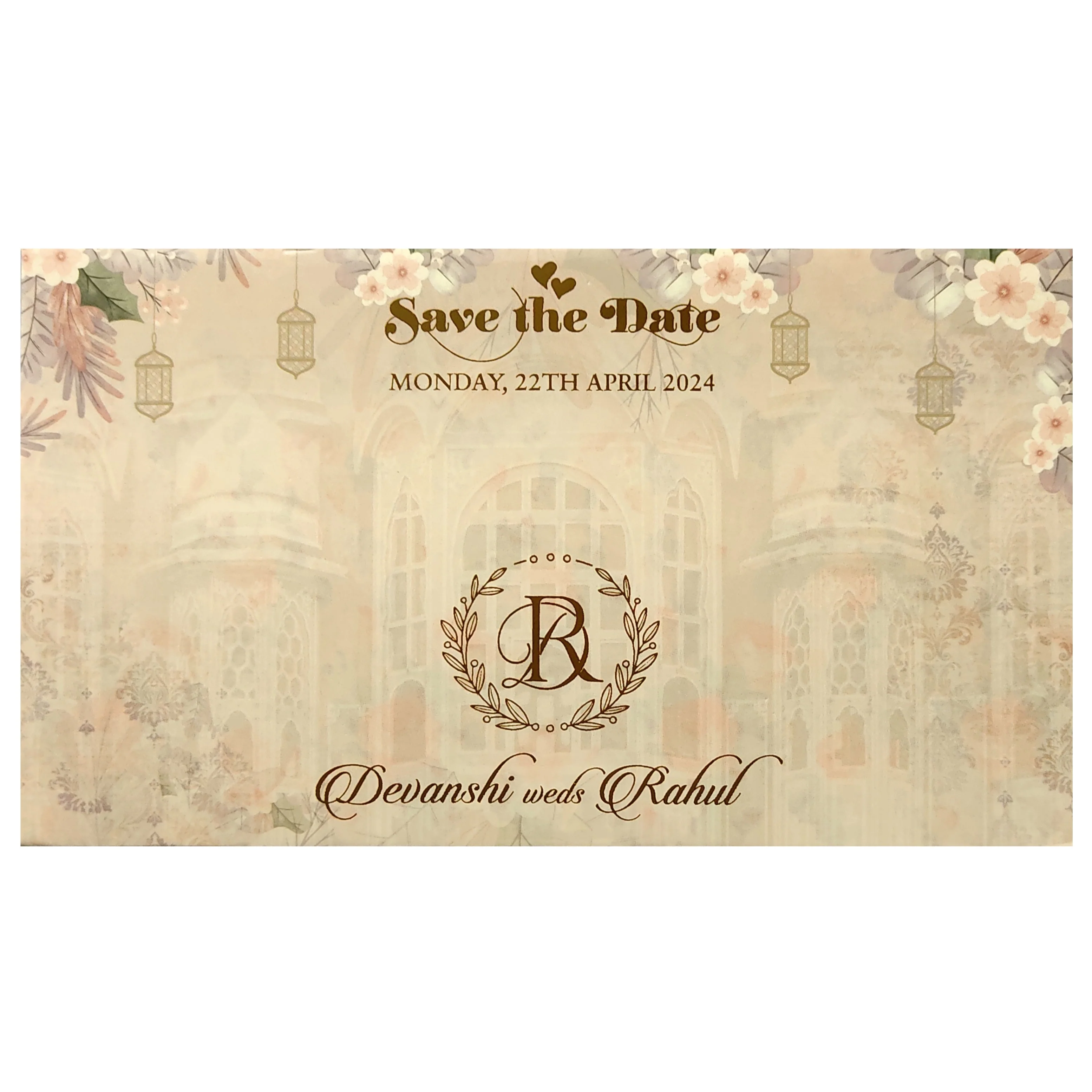 Pastel Pink Floral Invitation-KVN06440 - Image 4
