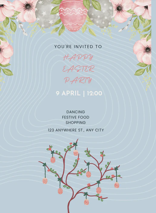 Pastel Paradise Easter Invitation-AAEAS006 - Image 2