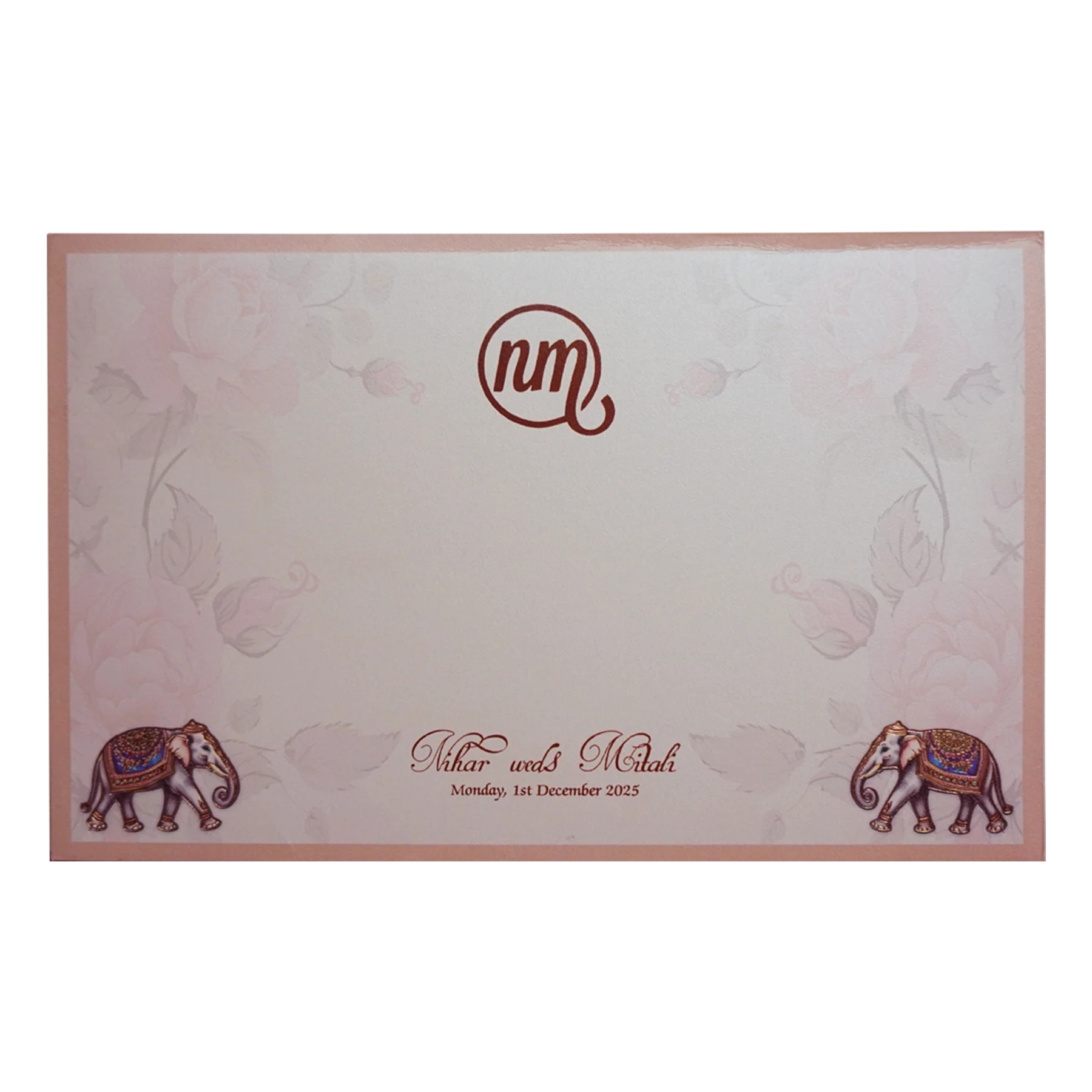 Peach Pink Premium Padded Invitation-KPR24370 - Image 4