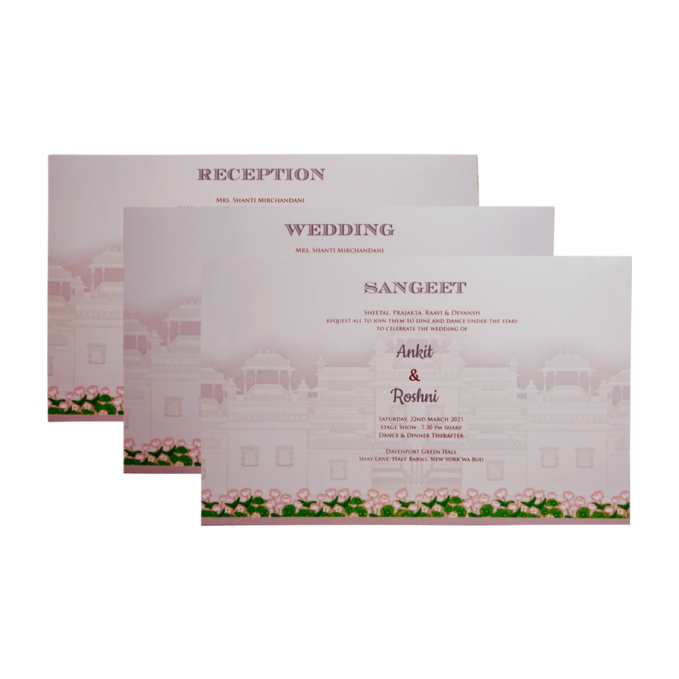 Peach Royal Padded Wedding Invitation-Kpr24190 - Image 5